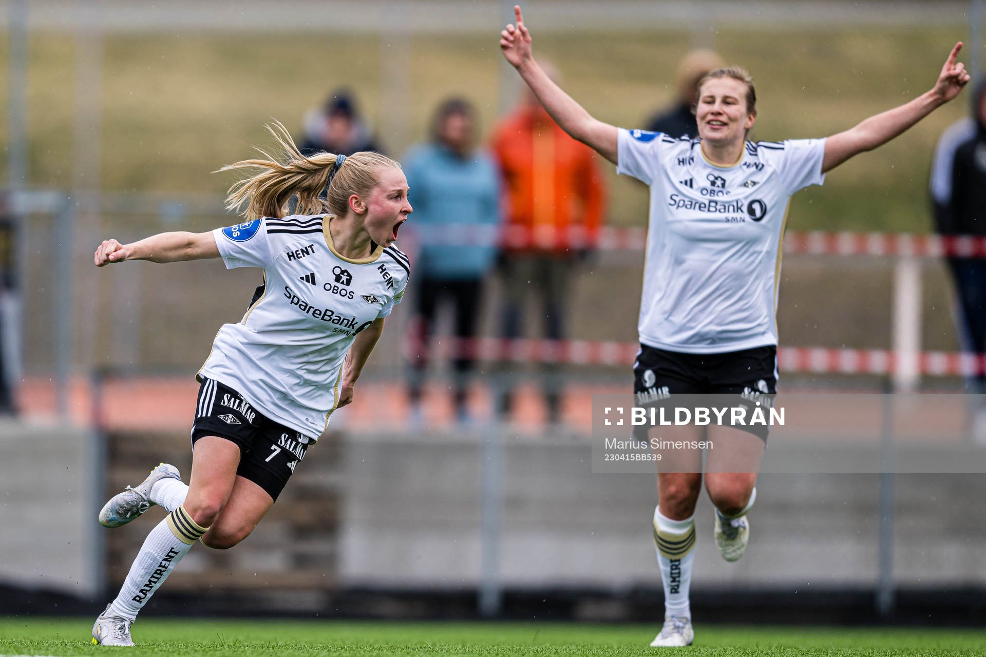 Emilie Marie Joramo of Rosenborg celebrates