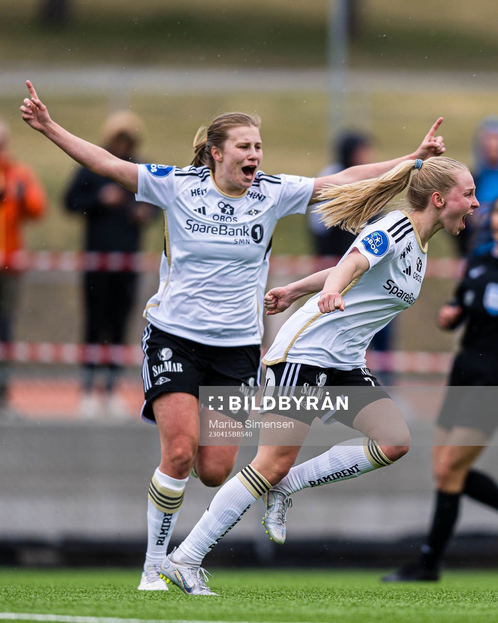Emilie Marie Joramo of Rosenborg celebrates