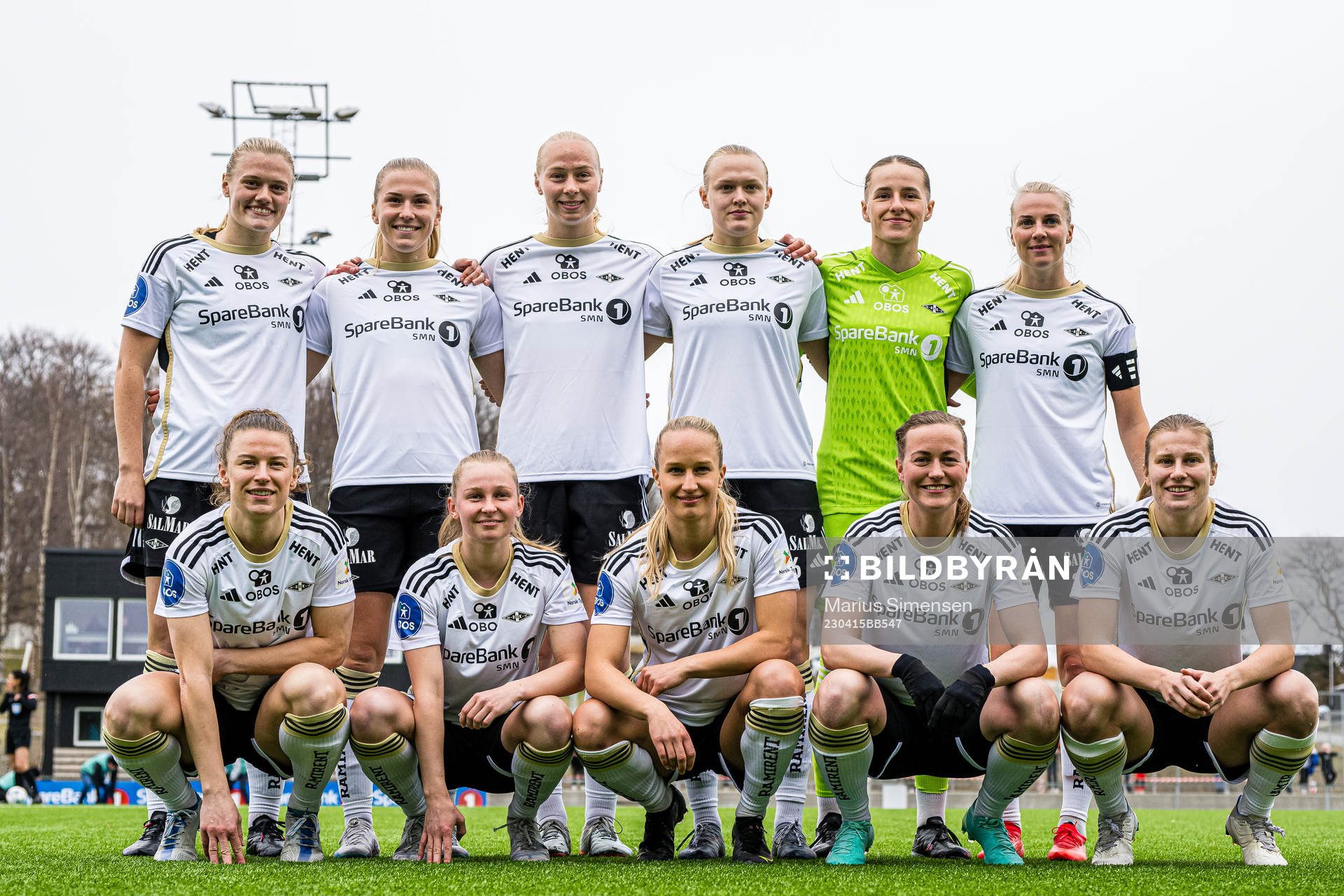 The starting eleven of Rosenborg, from the top left;