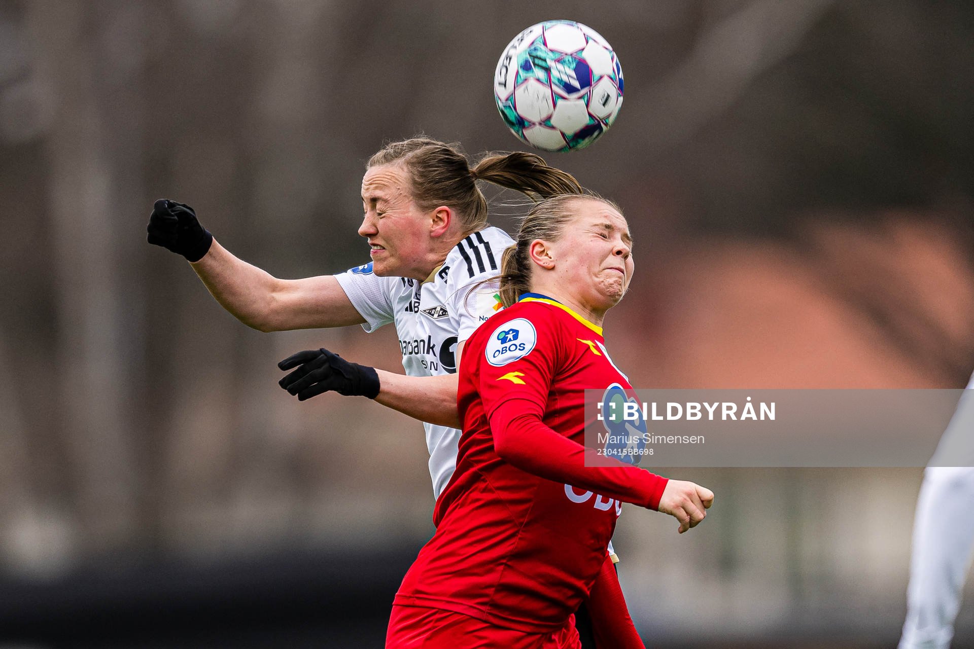 Kristine Minde of Rosenborg and Martine Humlestøl Midtbø