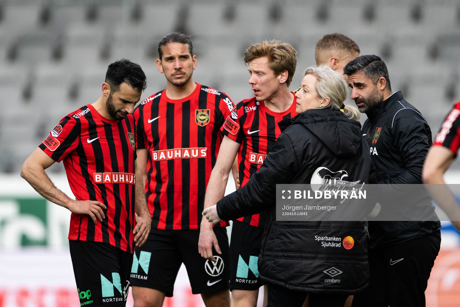 Brommapojkarnas Gustav Sandberg Magnusson har ont