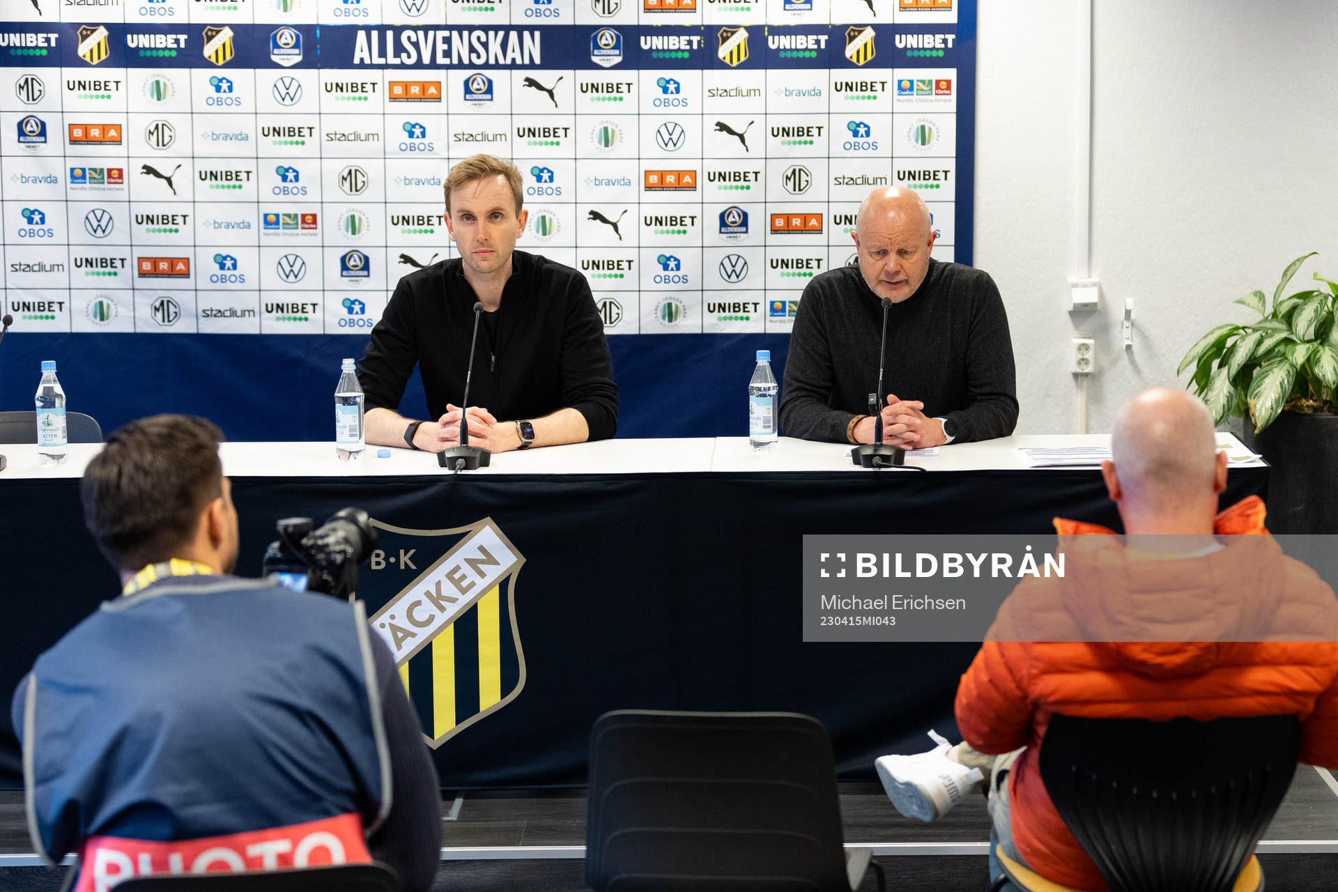 Kalmars tränare Henrik Jensen och Häckens tränare