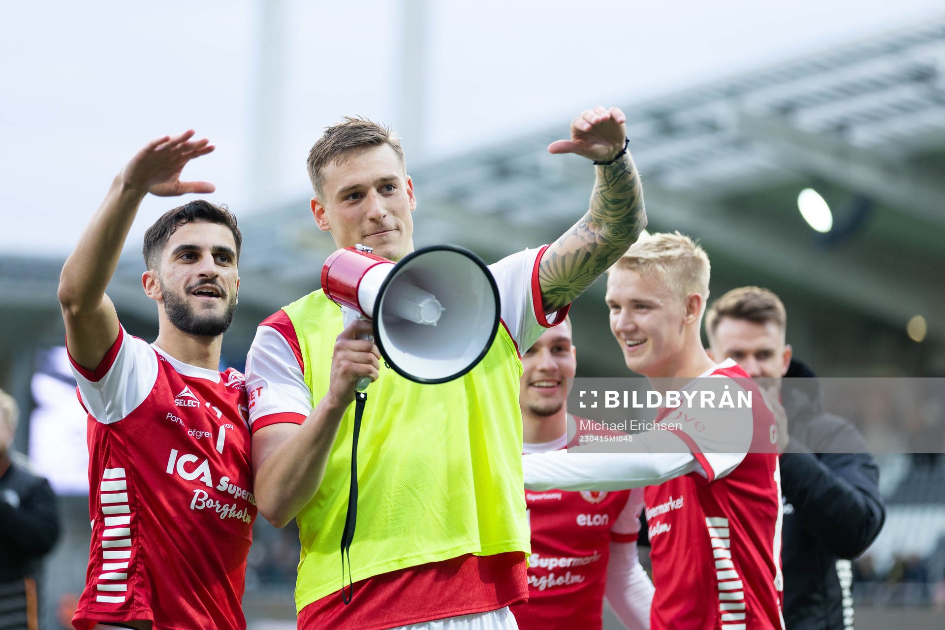 Kalmars Noah Shamoun och Mileta Rajovic  jublar