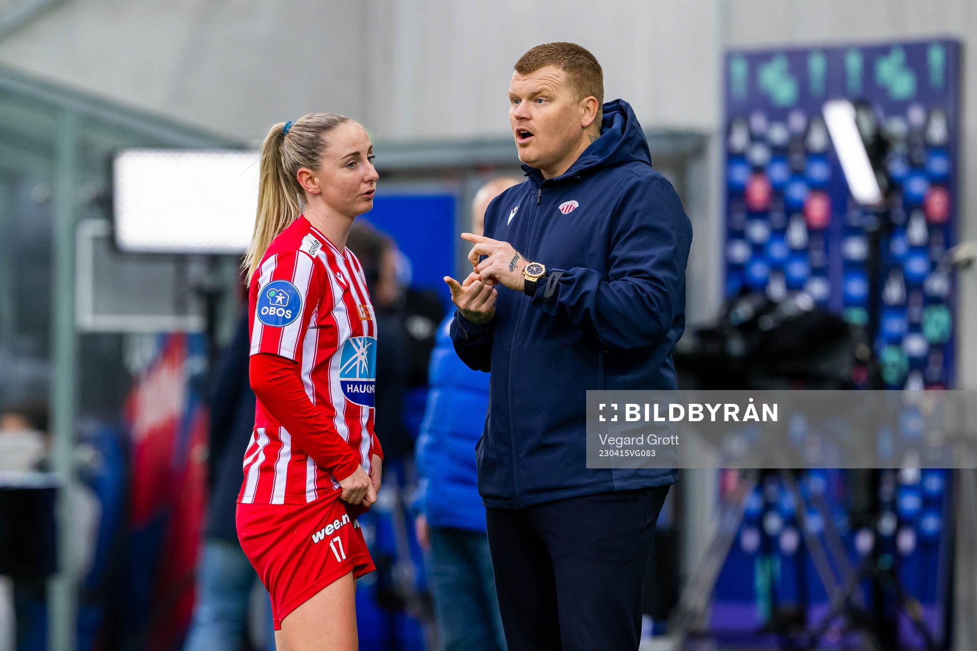 Hanna Dahl and John Arne Riise, head coach of Avaldsnes