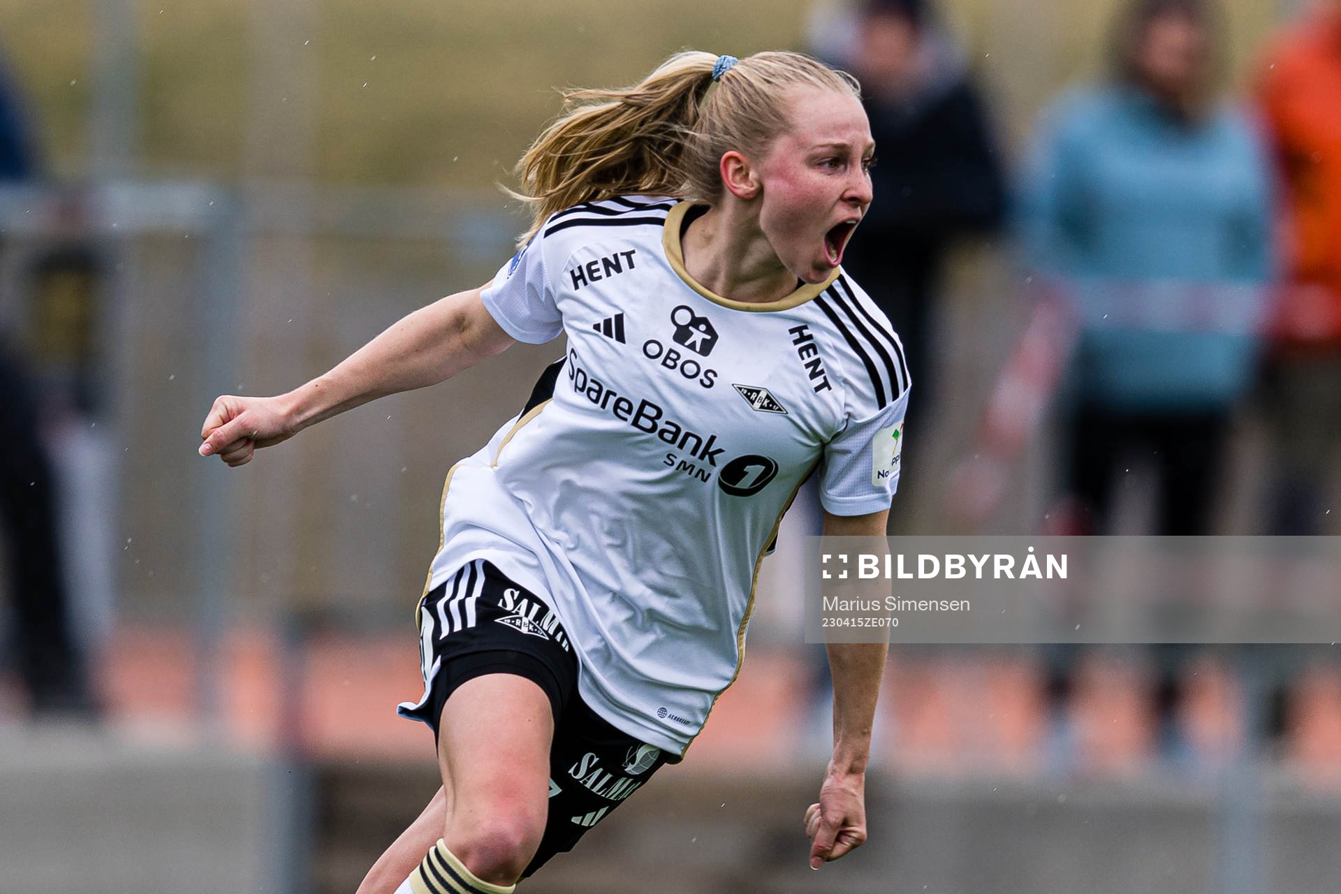 Emilie Marie Joramo of Rosenborg celebrates