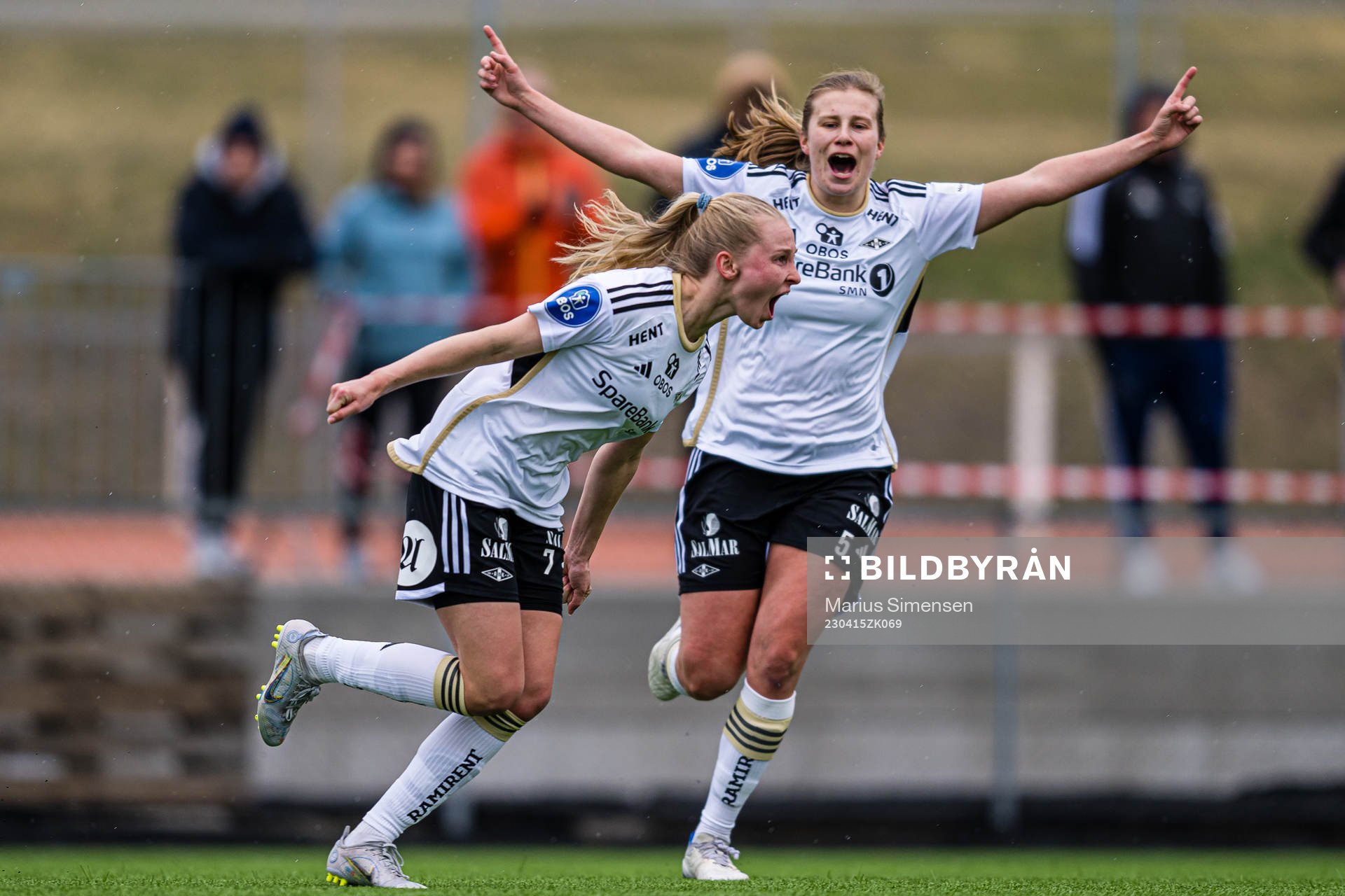 Emilie Marie Joramo of Rosenborg celebrates