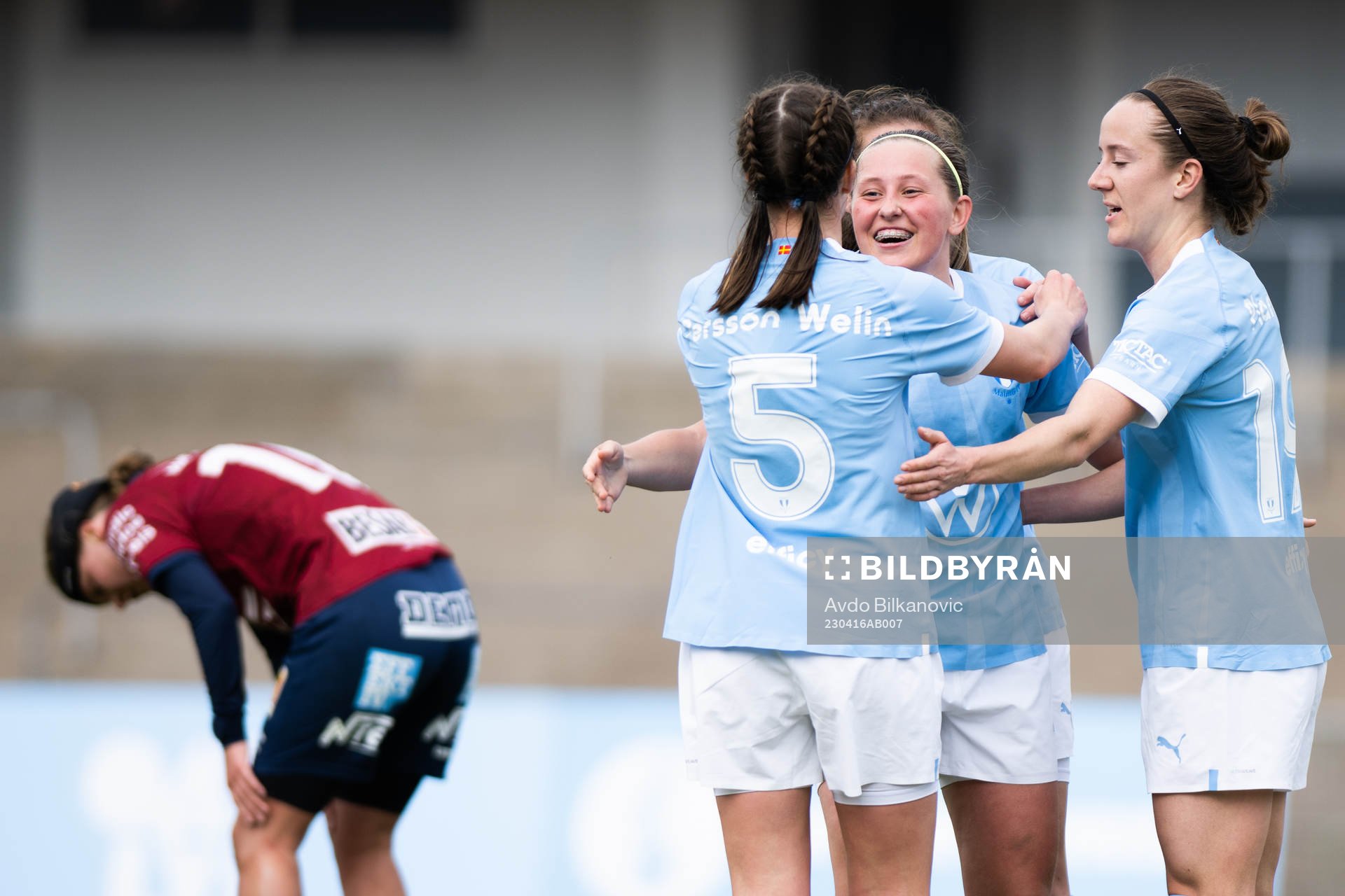 Malmö FFs Petronella Winblad, Erica Persson Welin och Anna