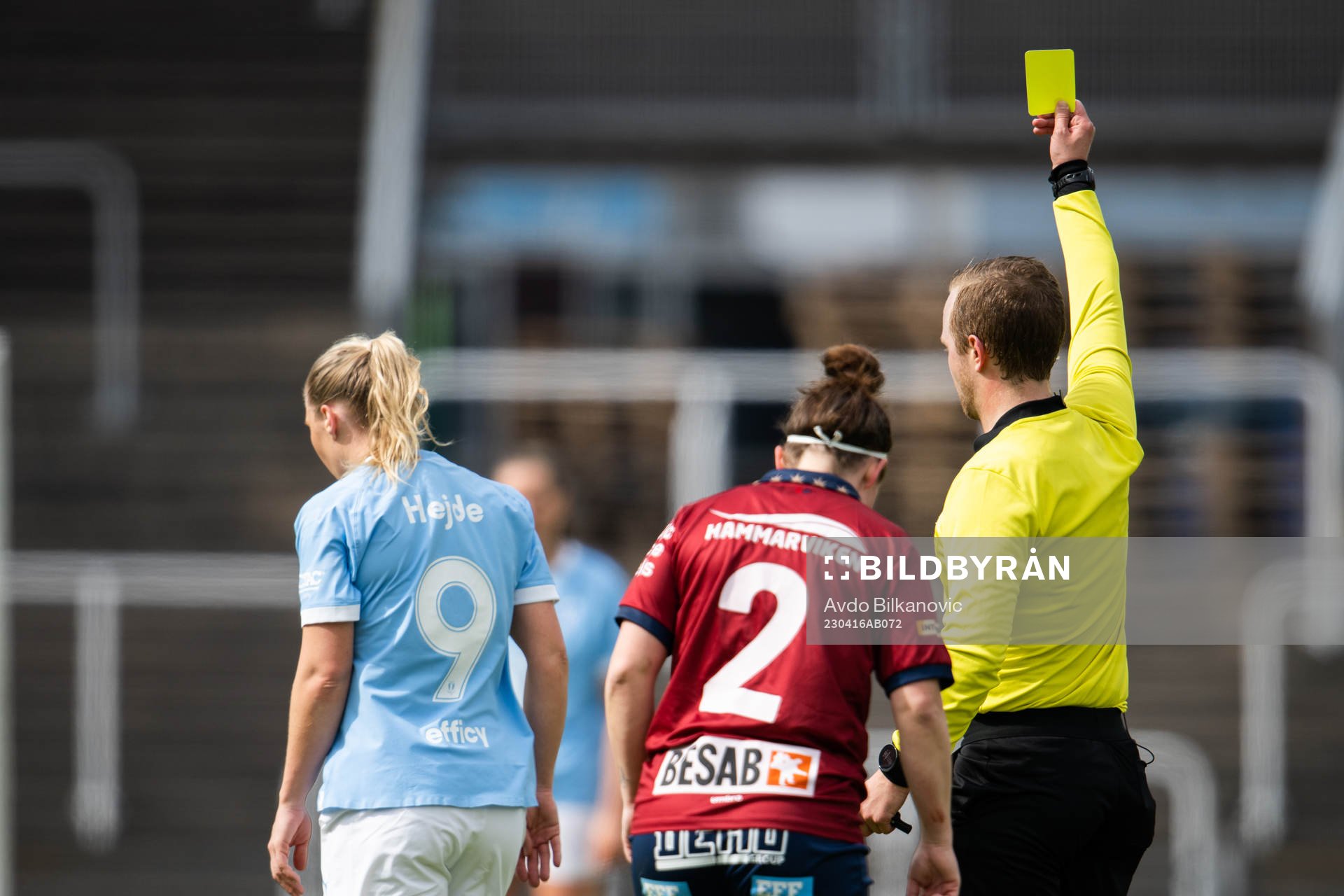 Malmö FFs Madeleine Hejde får varning
