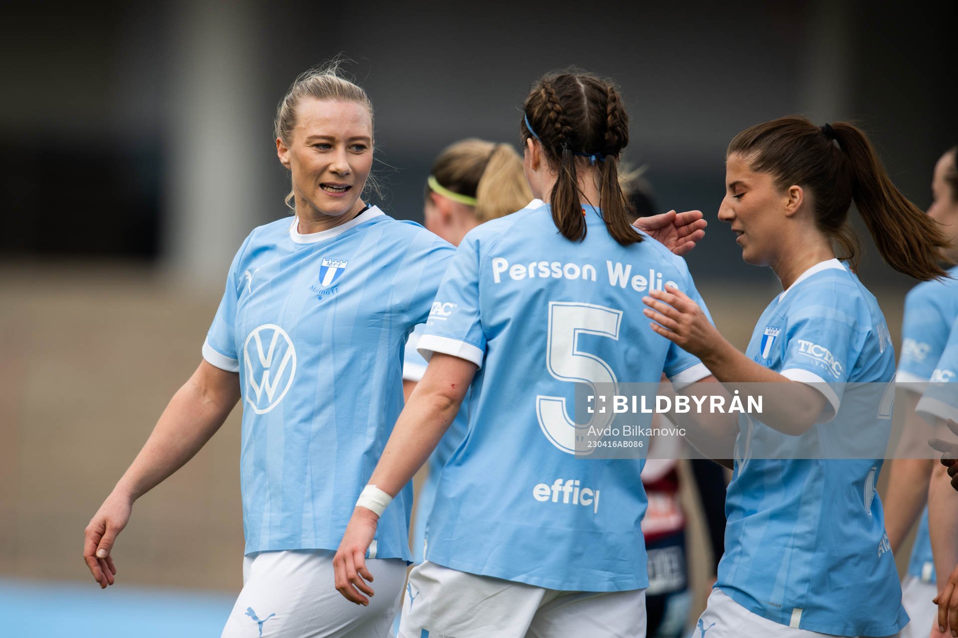 Malmö FFs Madeleine Hejde, Erica Persson Welin och Lovisa