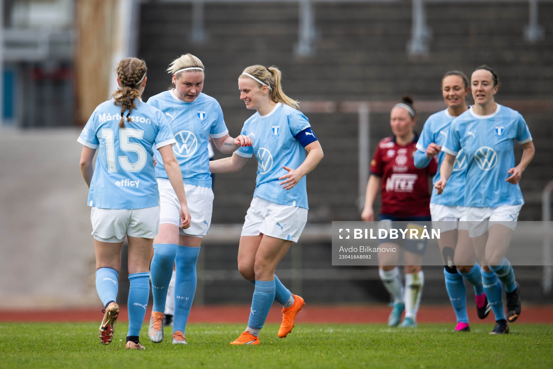 Malmö FFs Rebecka Holm, Amanda Kander jublar