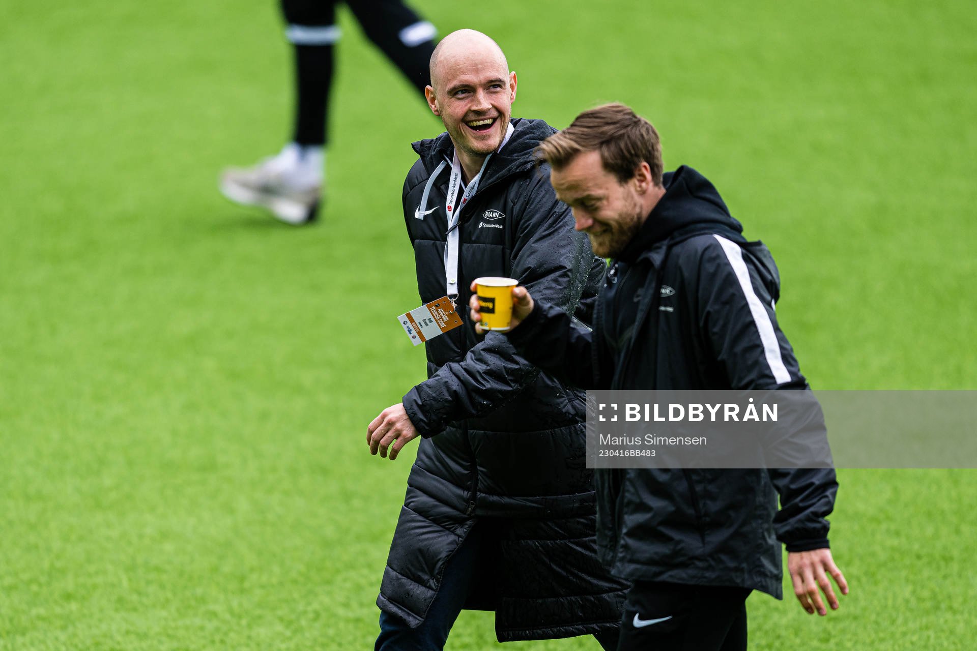 Thomas Brakstad, press officer of Brann, and Bård Finne of