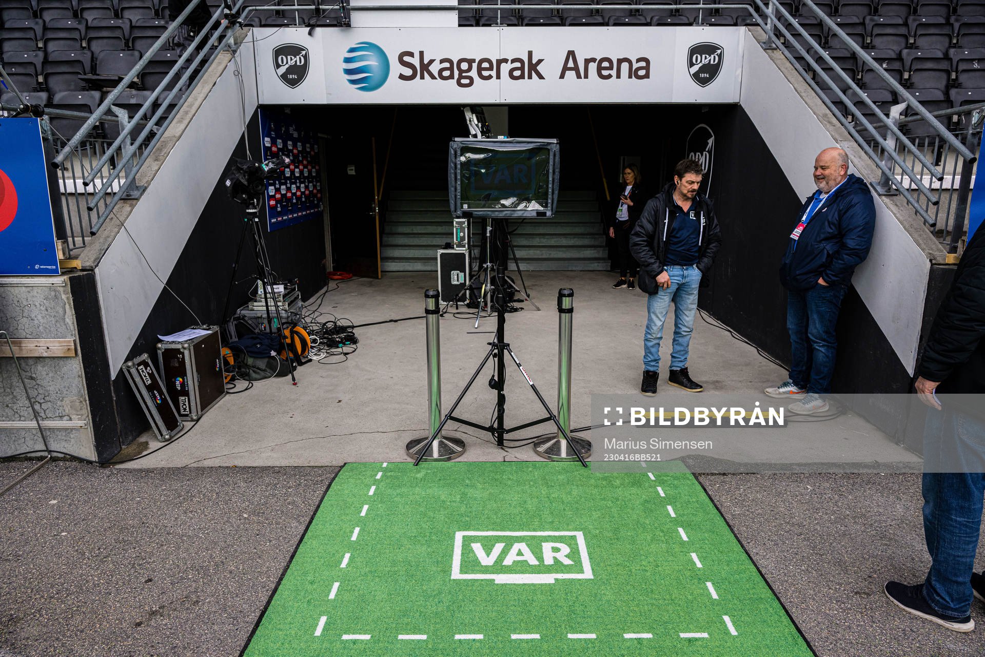 Video assistant referee (VAR) at Skagerak Arena
