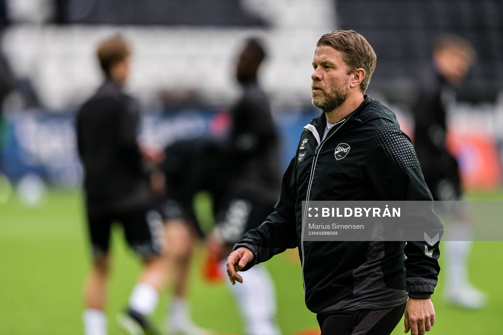 Pål Arne Paco Johansen, head coach of Odd, ahead of the Eliteserien match between Odd and Brann on April 16, 2023 in Skien.