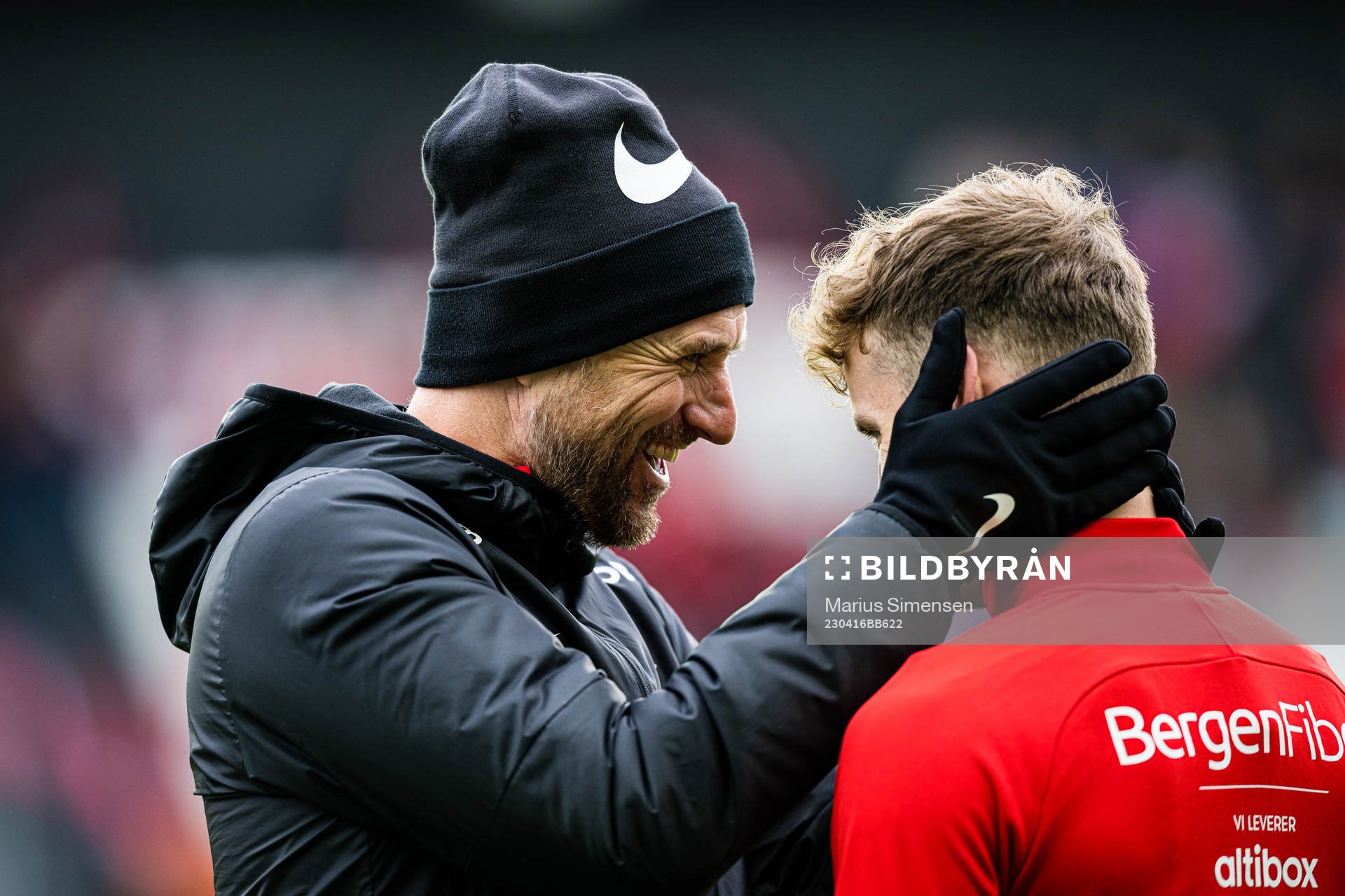 Eirik Horneland, head coach of Brann, and Ole Didrik