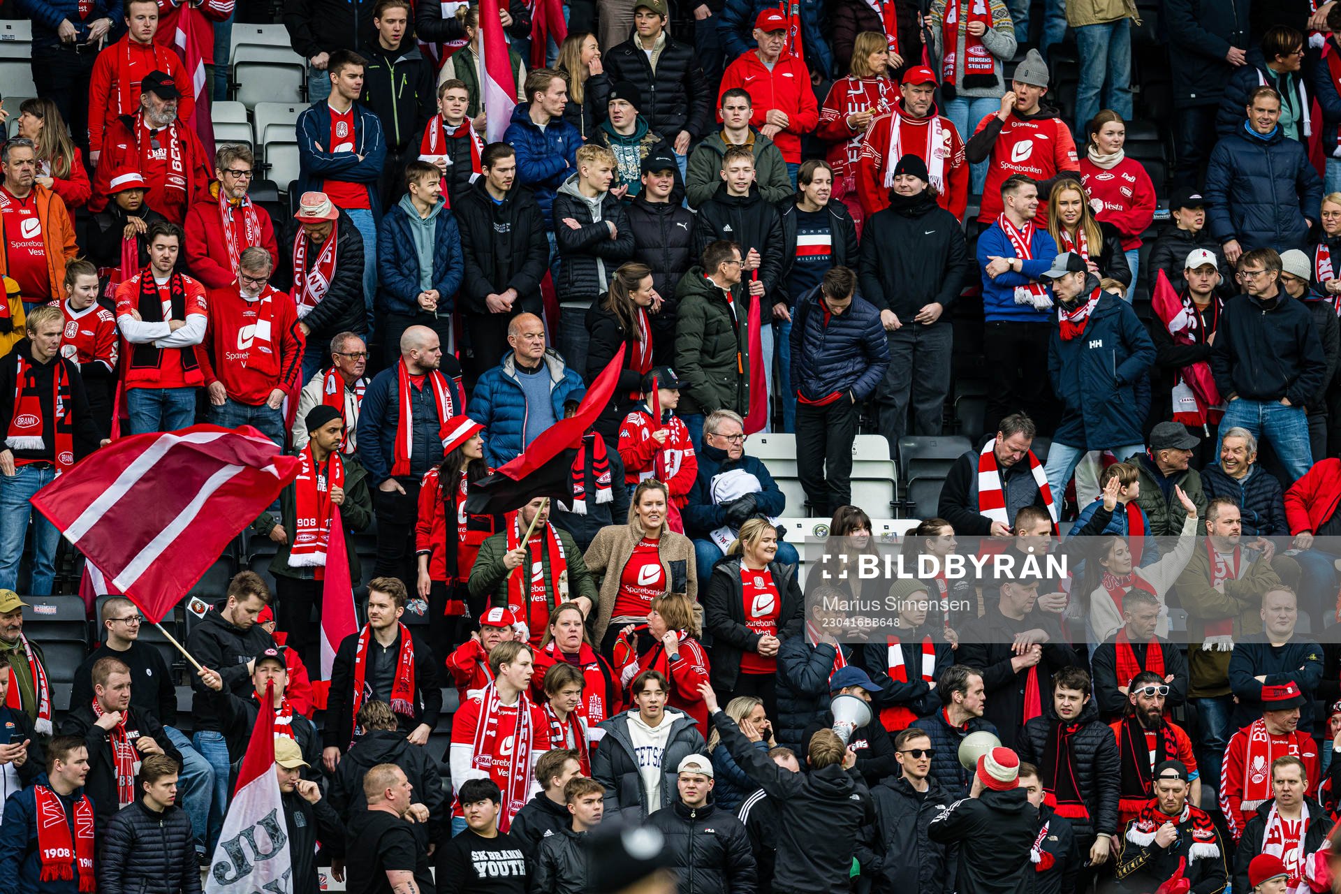 Spectators in the stands