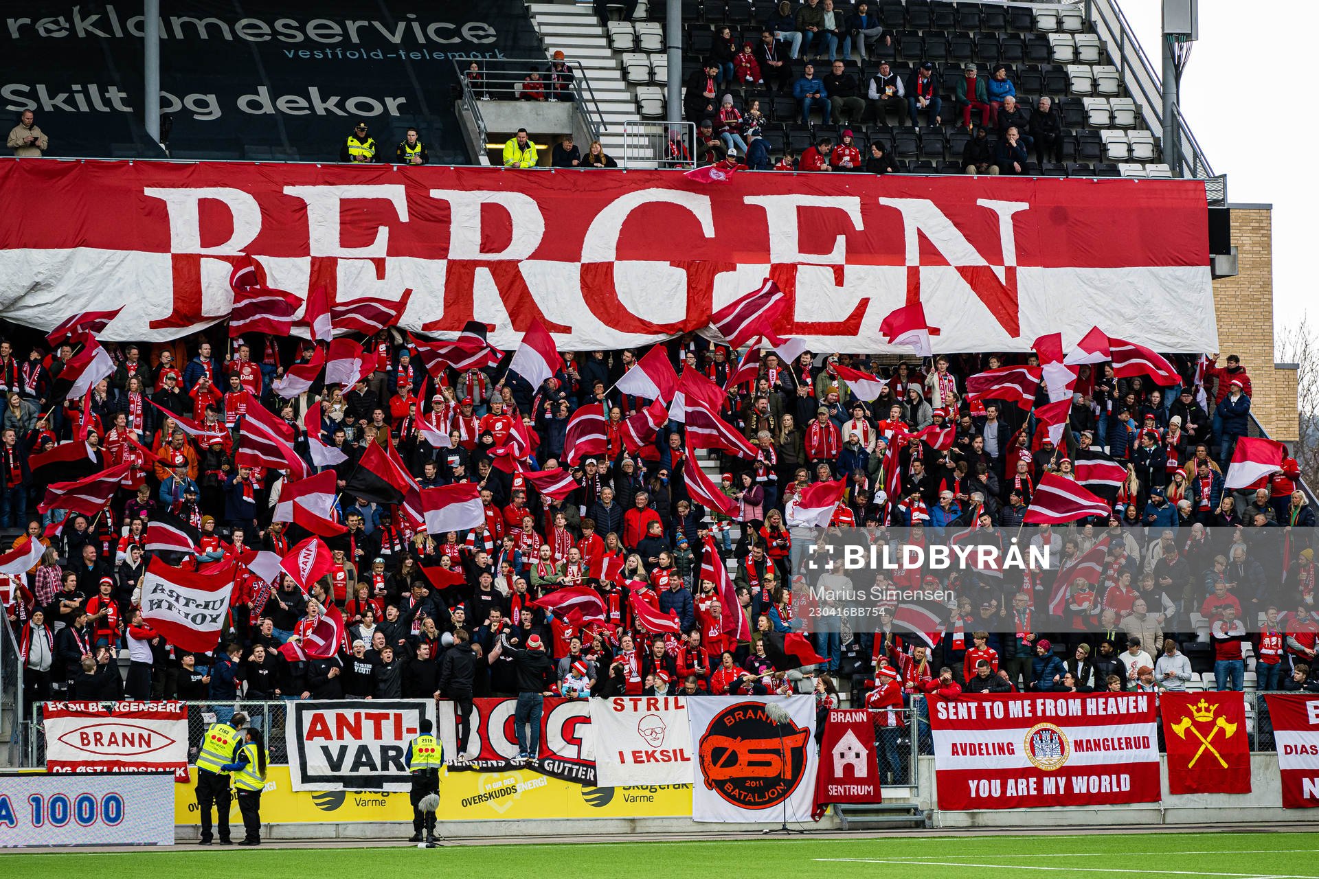 Spectators in the stands