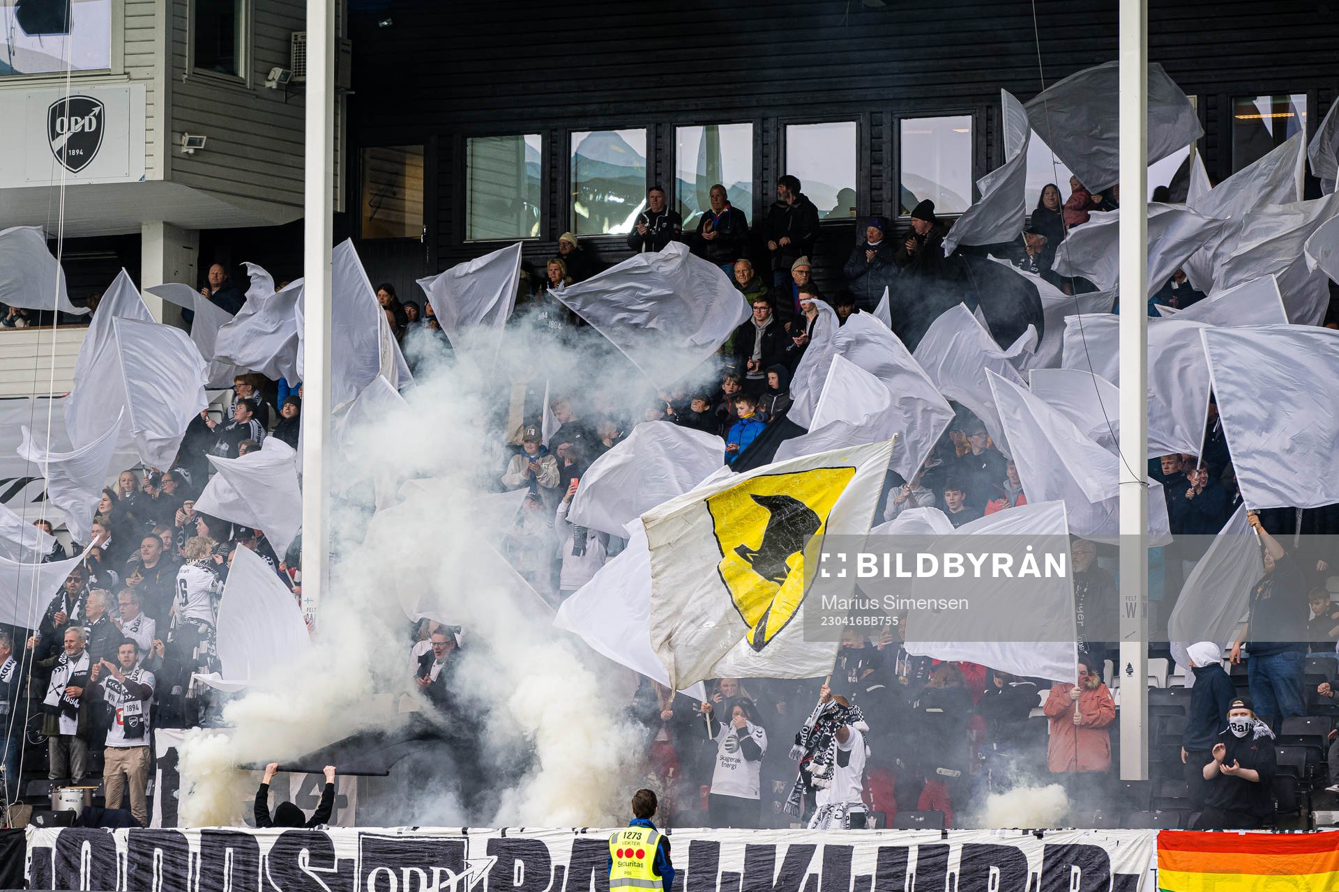 Spectators in the stands