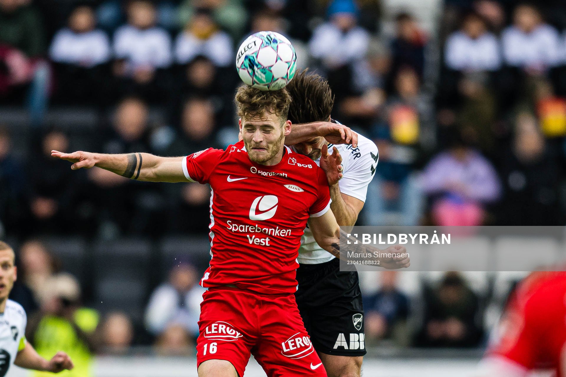 Ole Didrik Blomberg of Brann and Sondre Solholm Johansen of