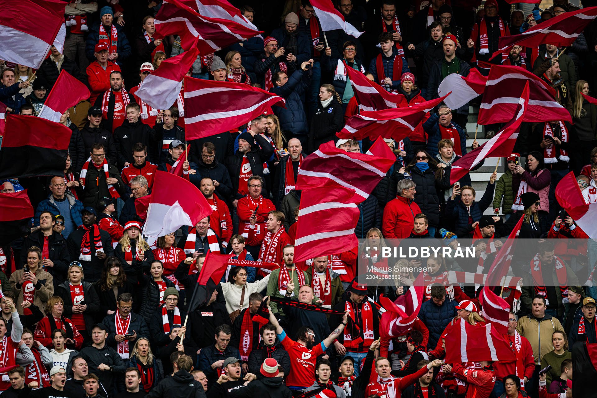 Spectators in the stands