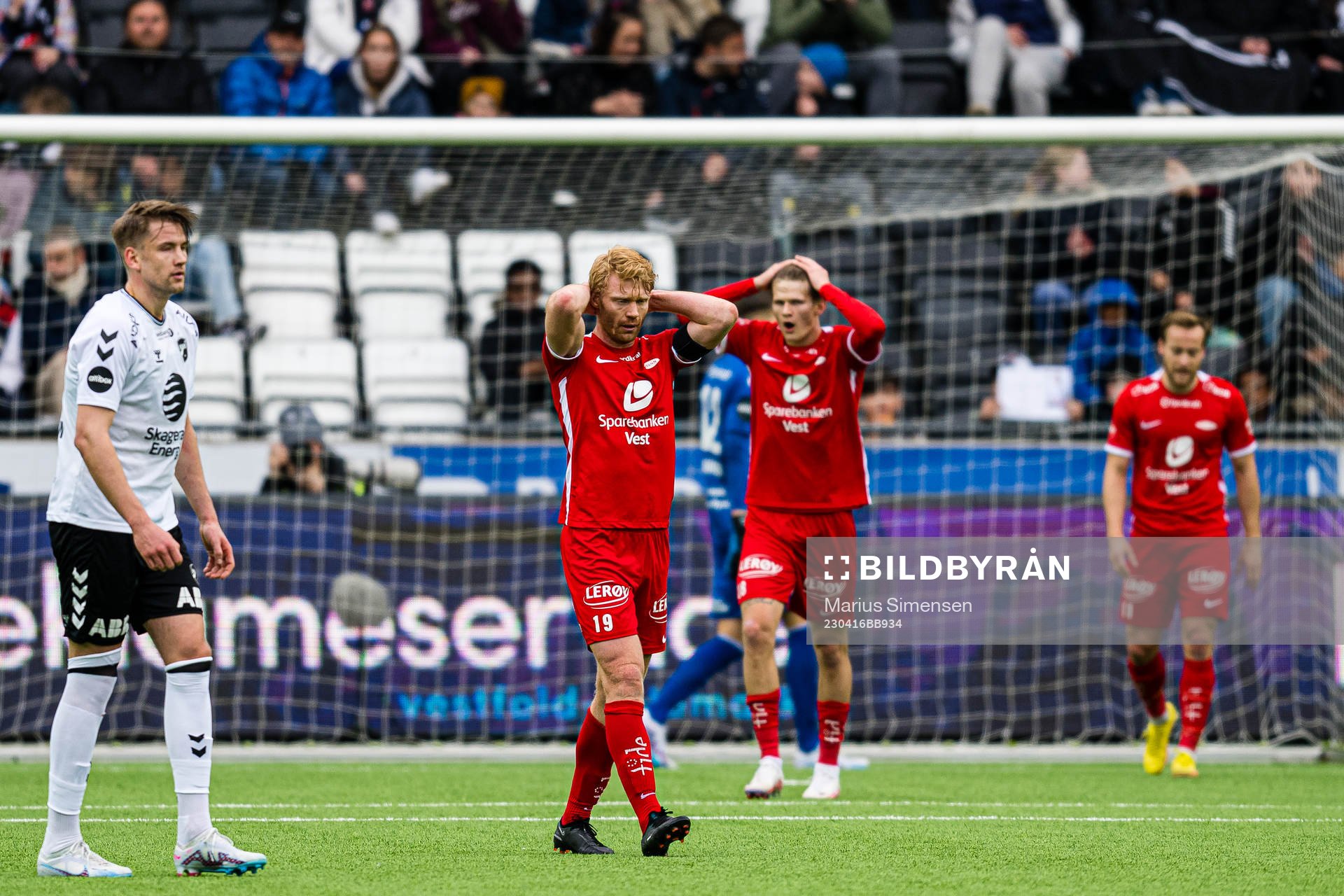 Sivert Heltne Nilsen of Brann reacts