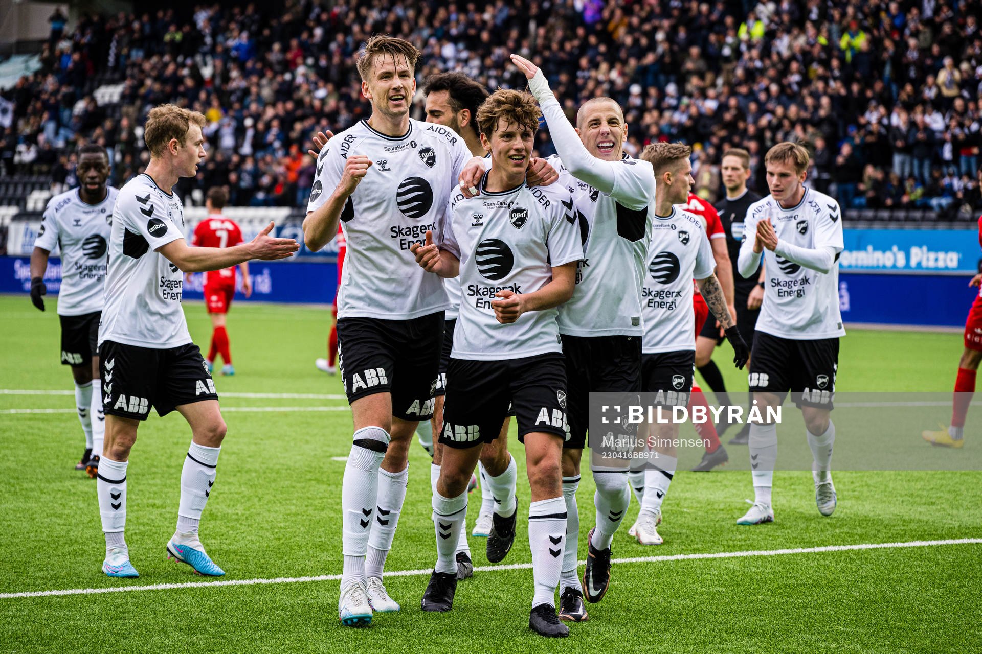 Filip Jørgensen of Odd celebrates