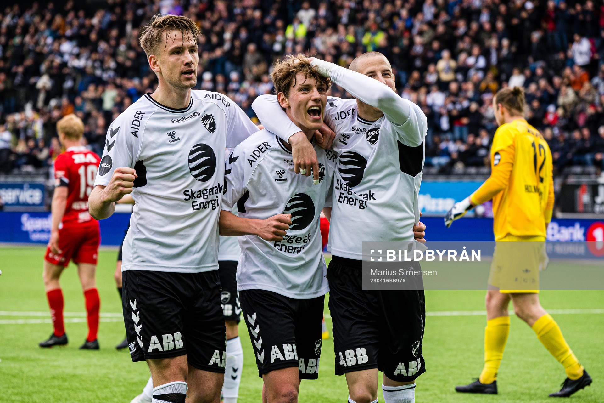 Filip Jørgensen of Odd celebrates
