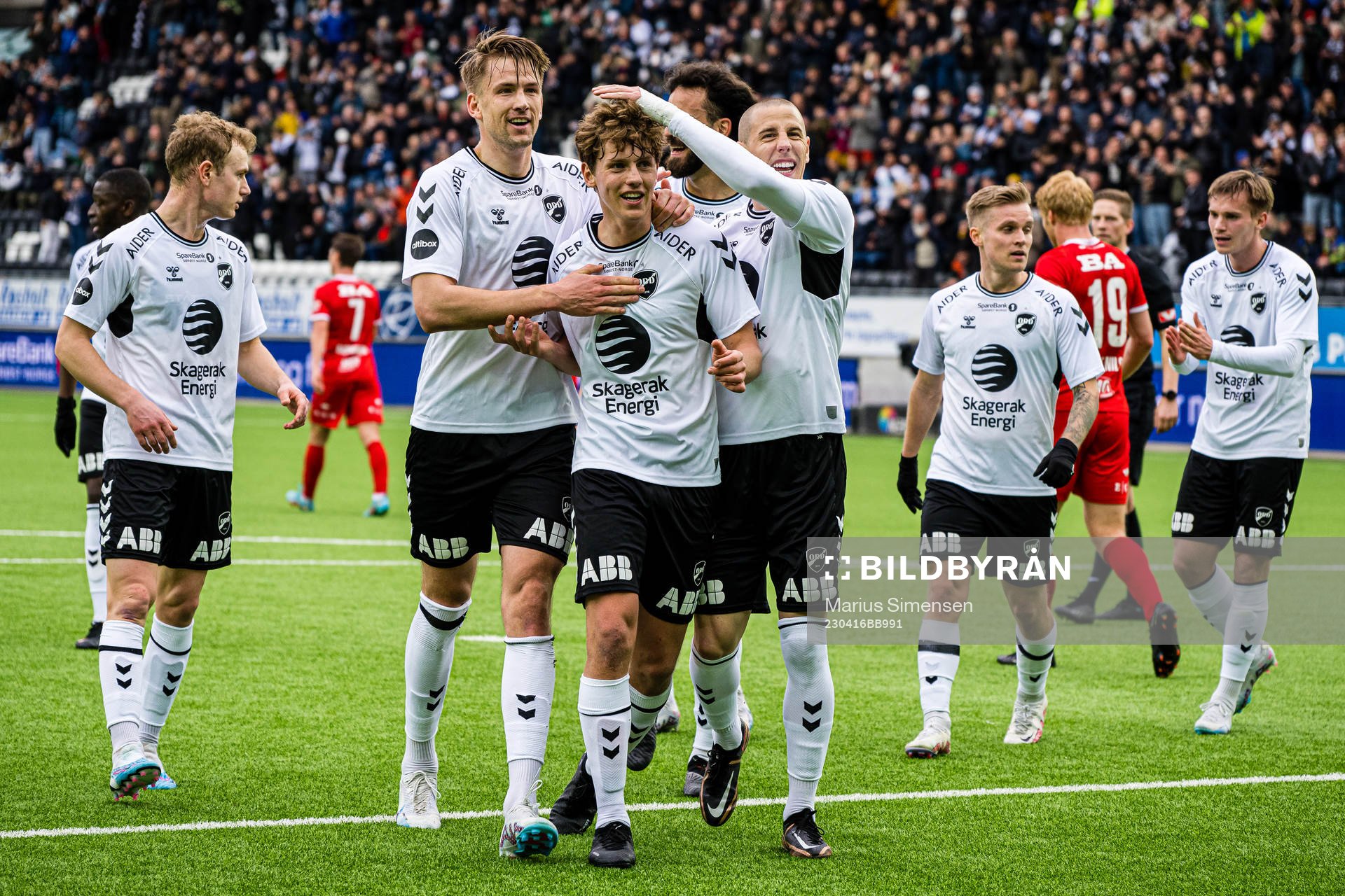 Filip Jørgensen of Odd celebrates