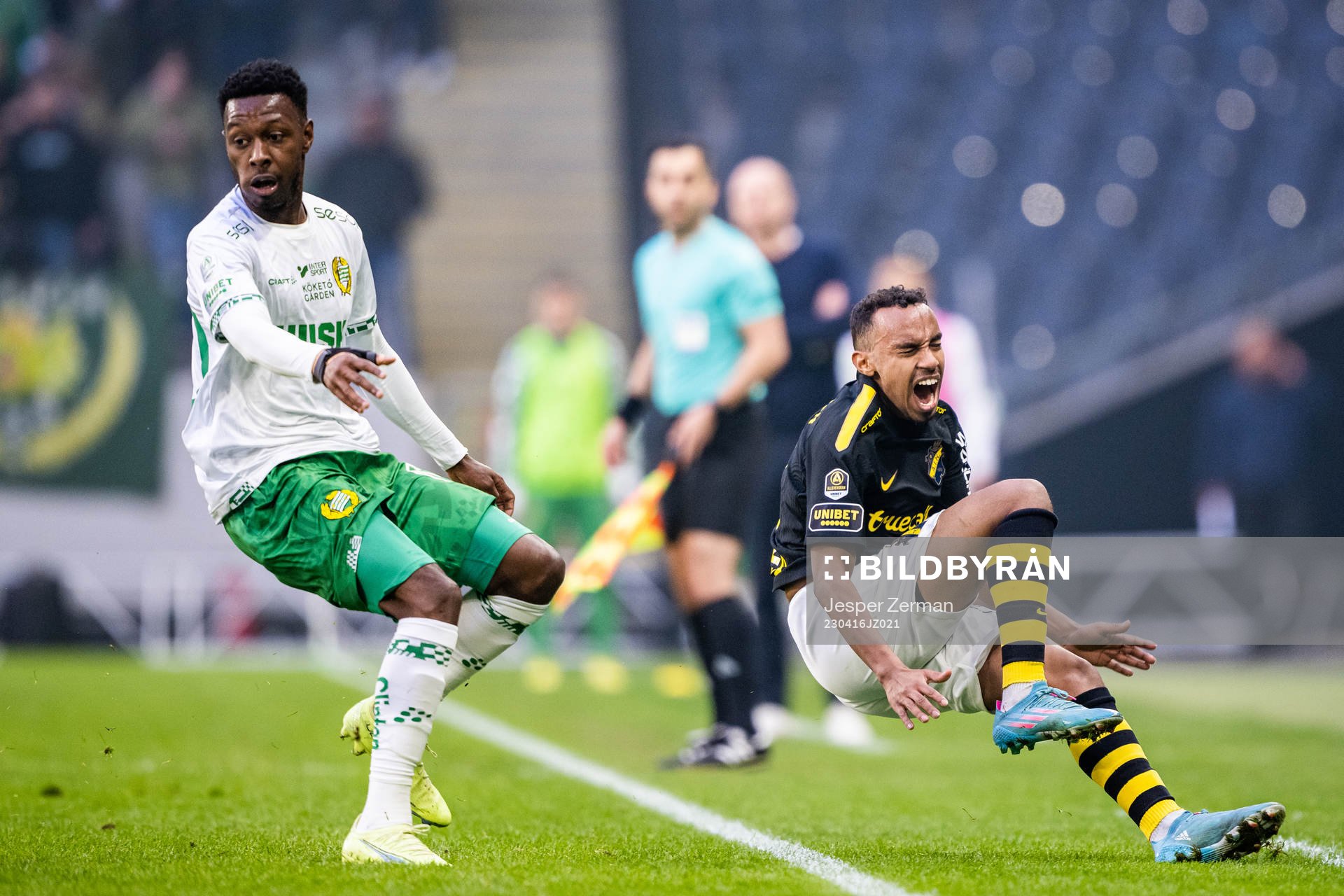Hammarbys Shaquille Pinas och AIKs Bilal Hussein