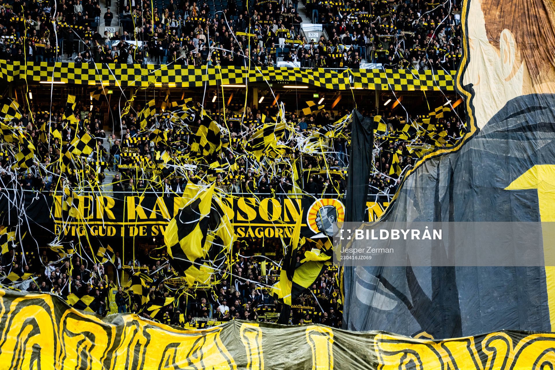 under fotbollsmatchen i Allsvenskan mellan AIK och Hammarby