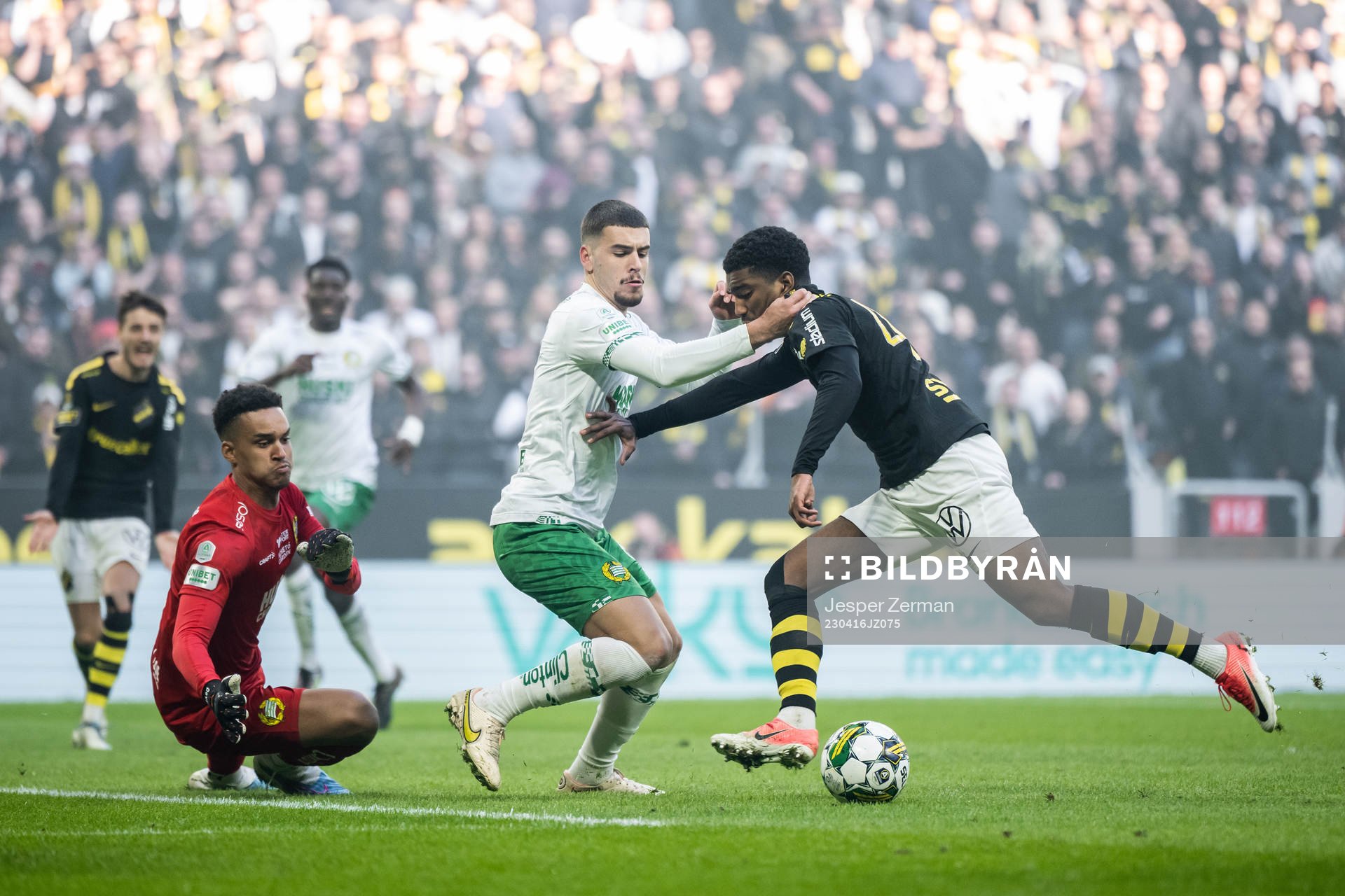 AIKs Alexander Fesshaie Beraki gör 2-0 på Hammarbys