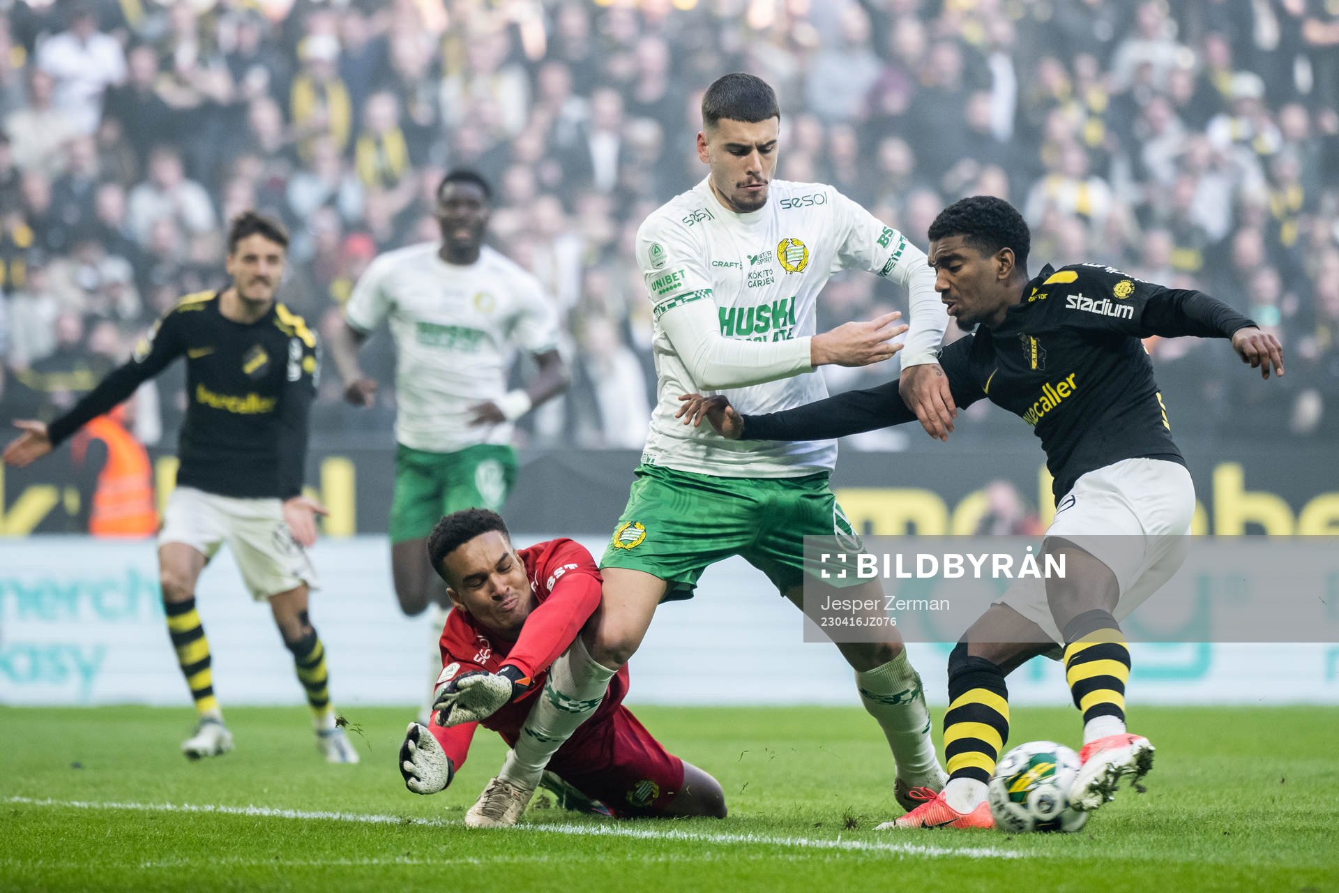 AIKs Alexander Fesshaie Beraki gör 2-0 på Hammarbys