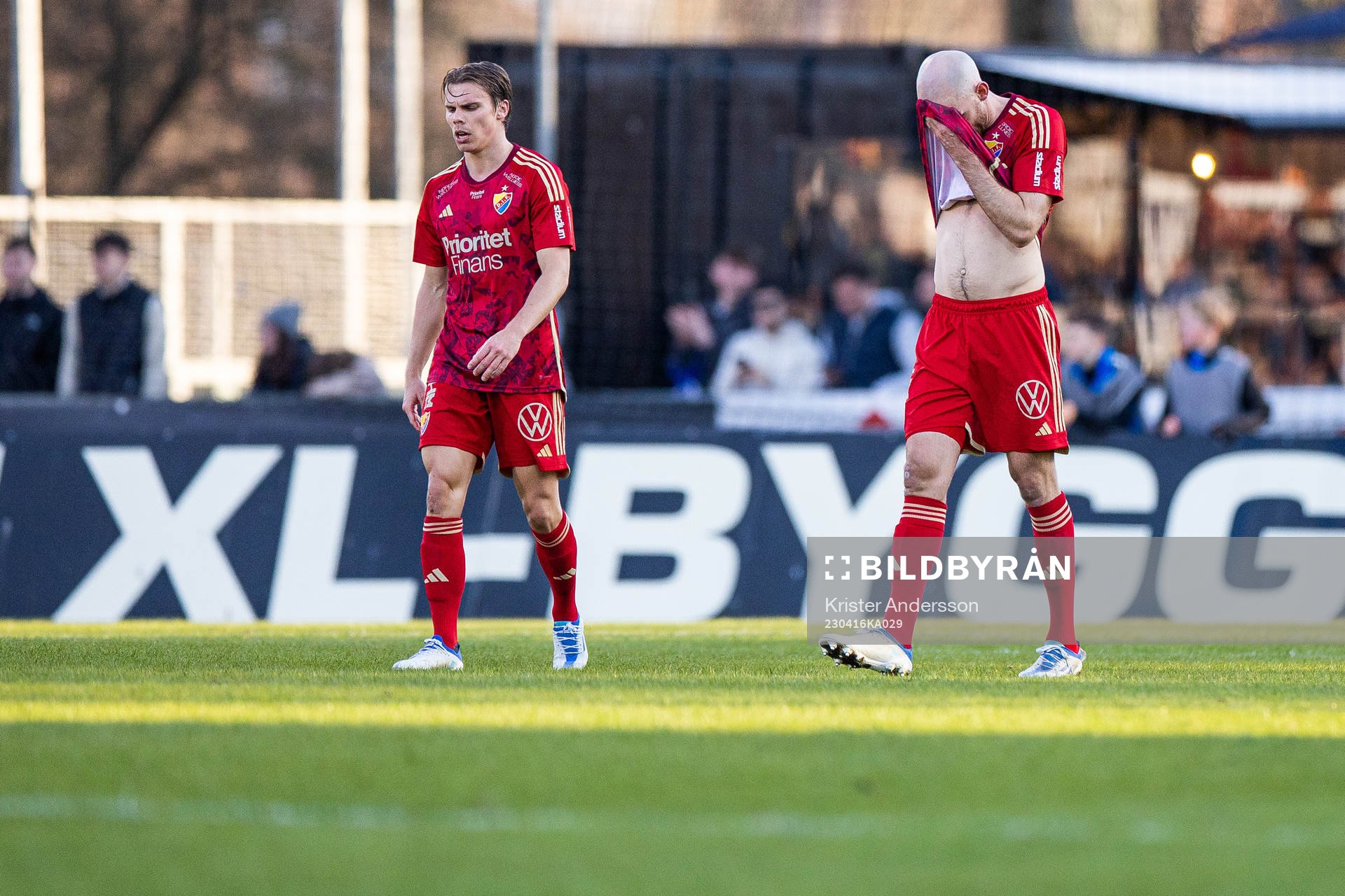 Djurgårdens Elias Andersson och Marcus Danielson deppar