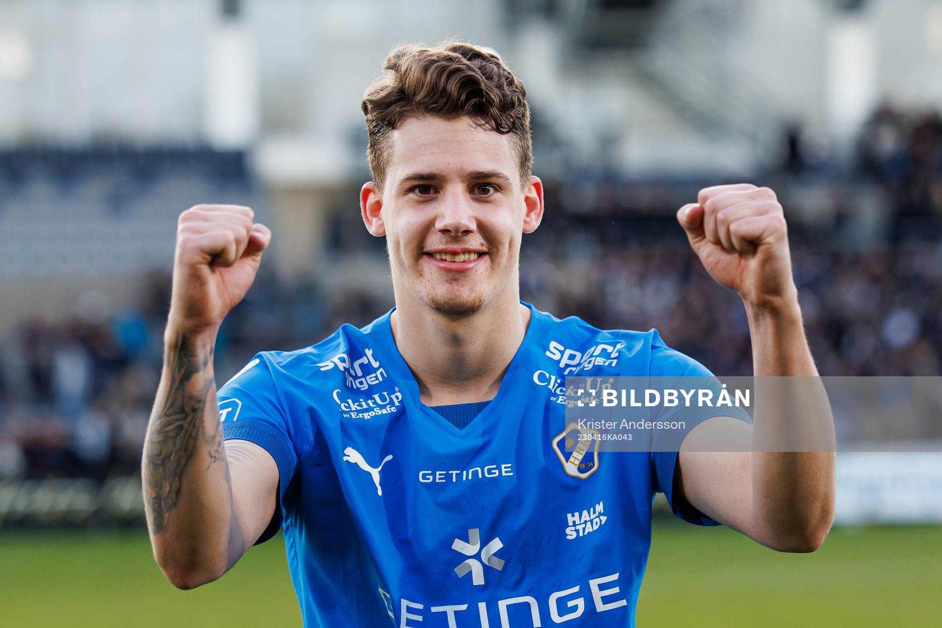 Halmstads Gabriel Wallentin jublar