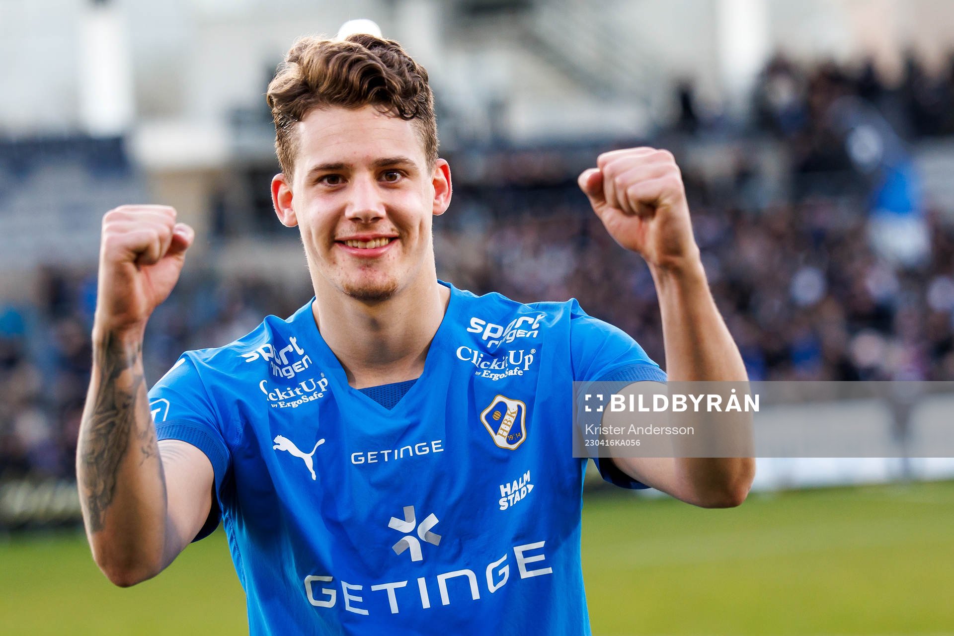 Halmstads Gabriel Wallentin jublar