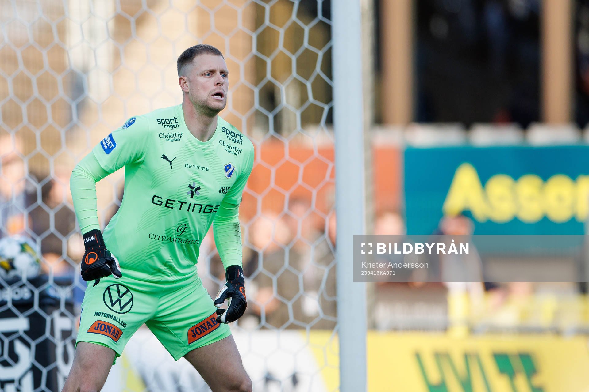 Halmstads målvakt Malkolm Nilsson Säfqvist