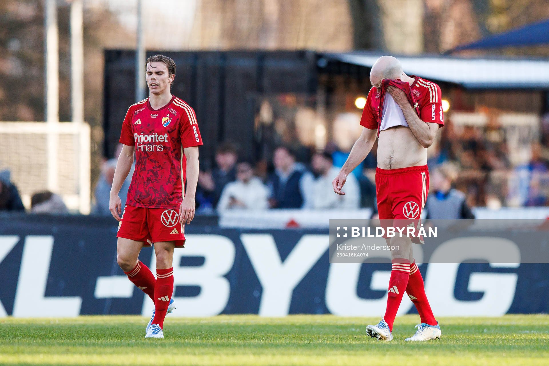 Djurgårdens Elias Andersson och Marcus Danielson deppar