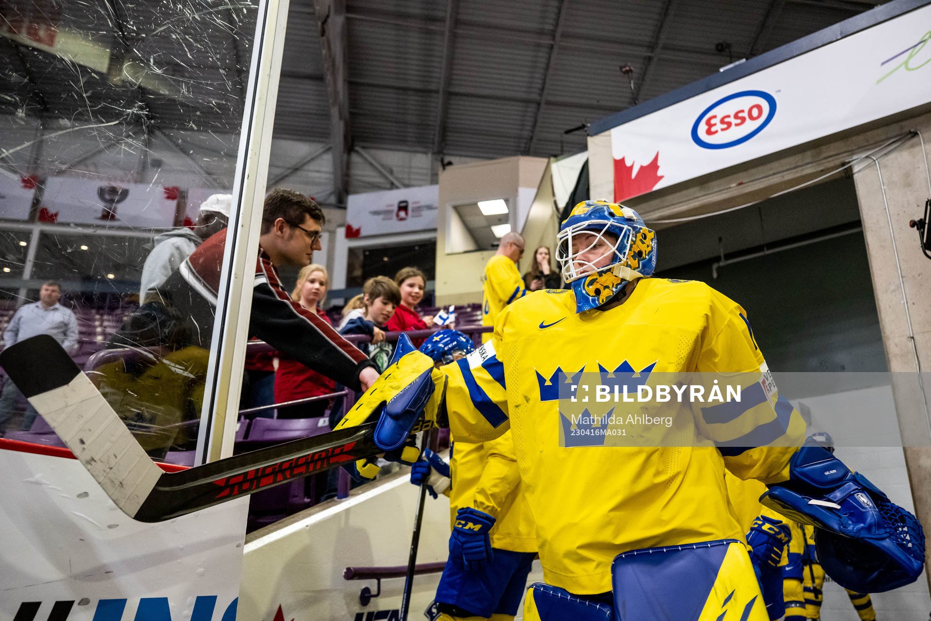 Goaltender Sara Grahn  of Sweden