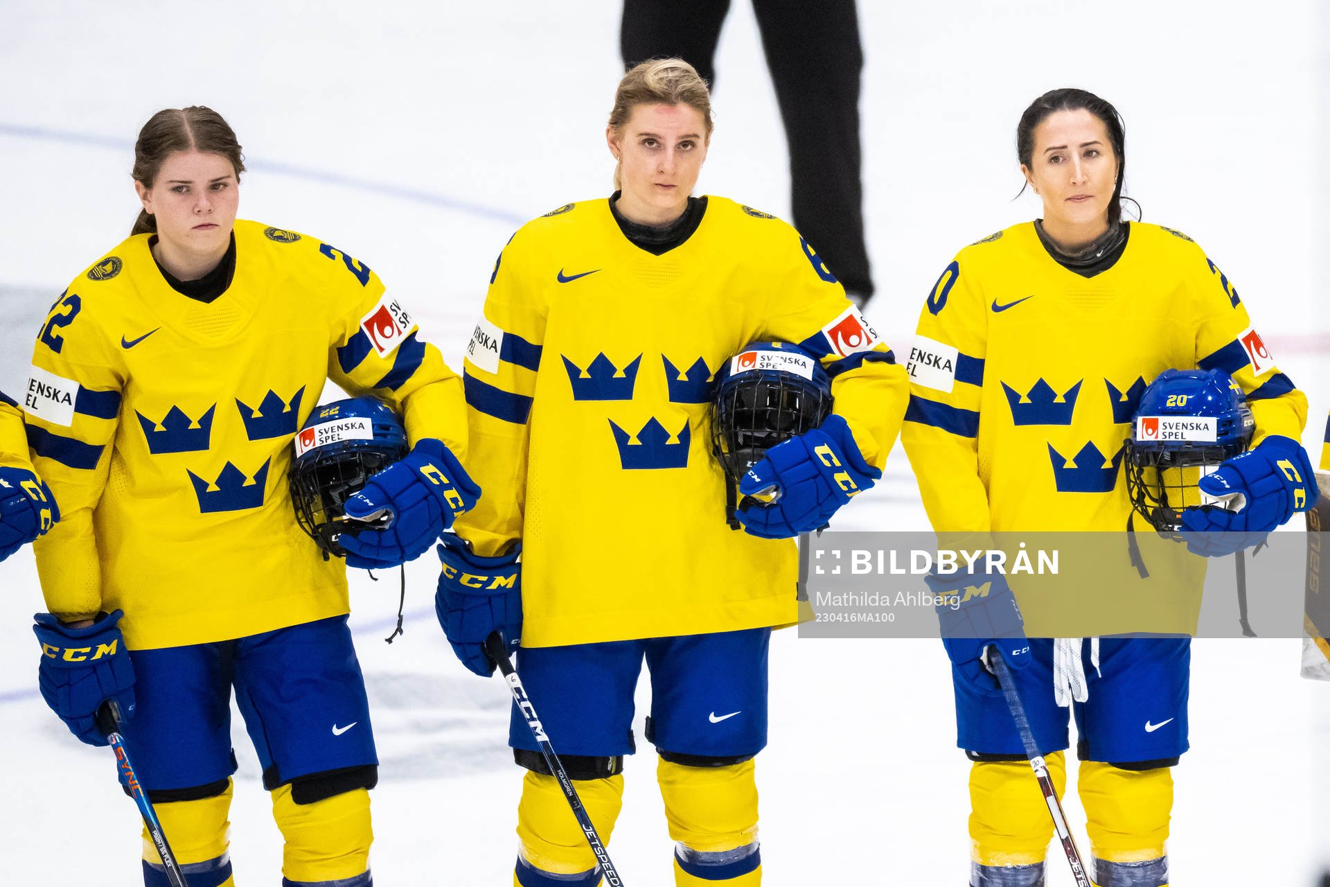 Hanna Thuvik, Josefine Holmgren and Fanny Rask of Sweden