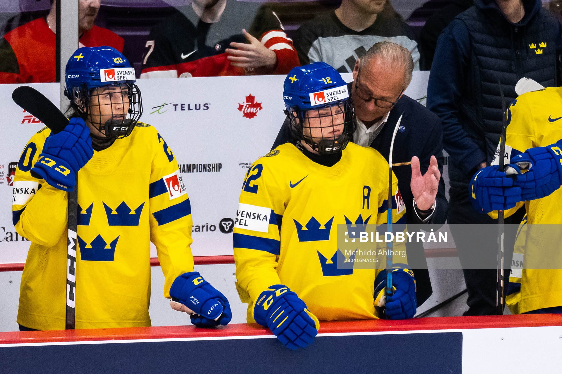 Fanny Rask, Maja Nylén-Persson and Assistant coach Andreas