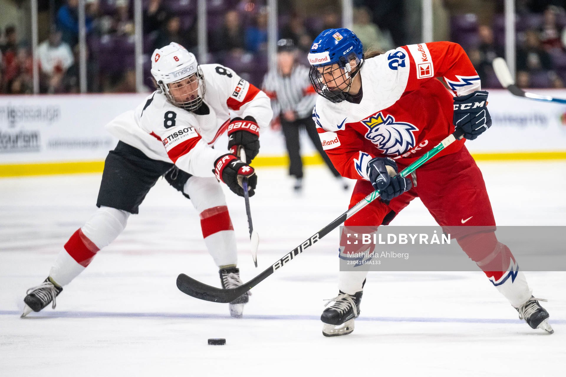Kaleigh Quennec of Switzerlandand Kristyna Patkova of Czech