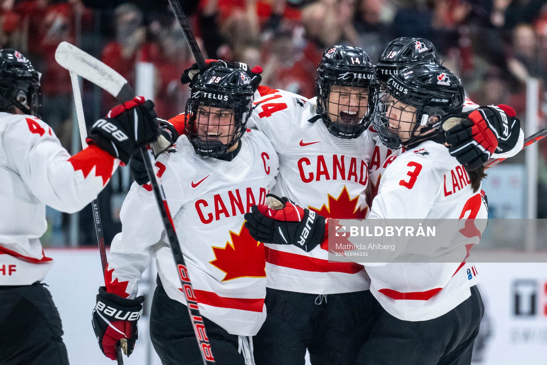 Renata Fast of Canada celebrates