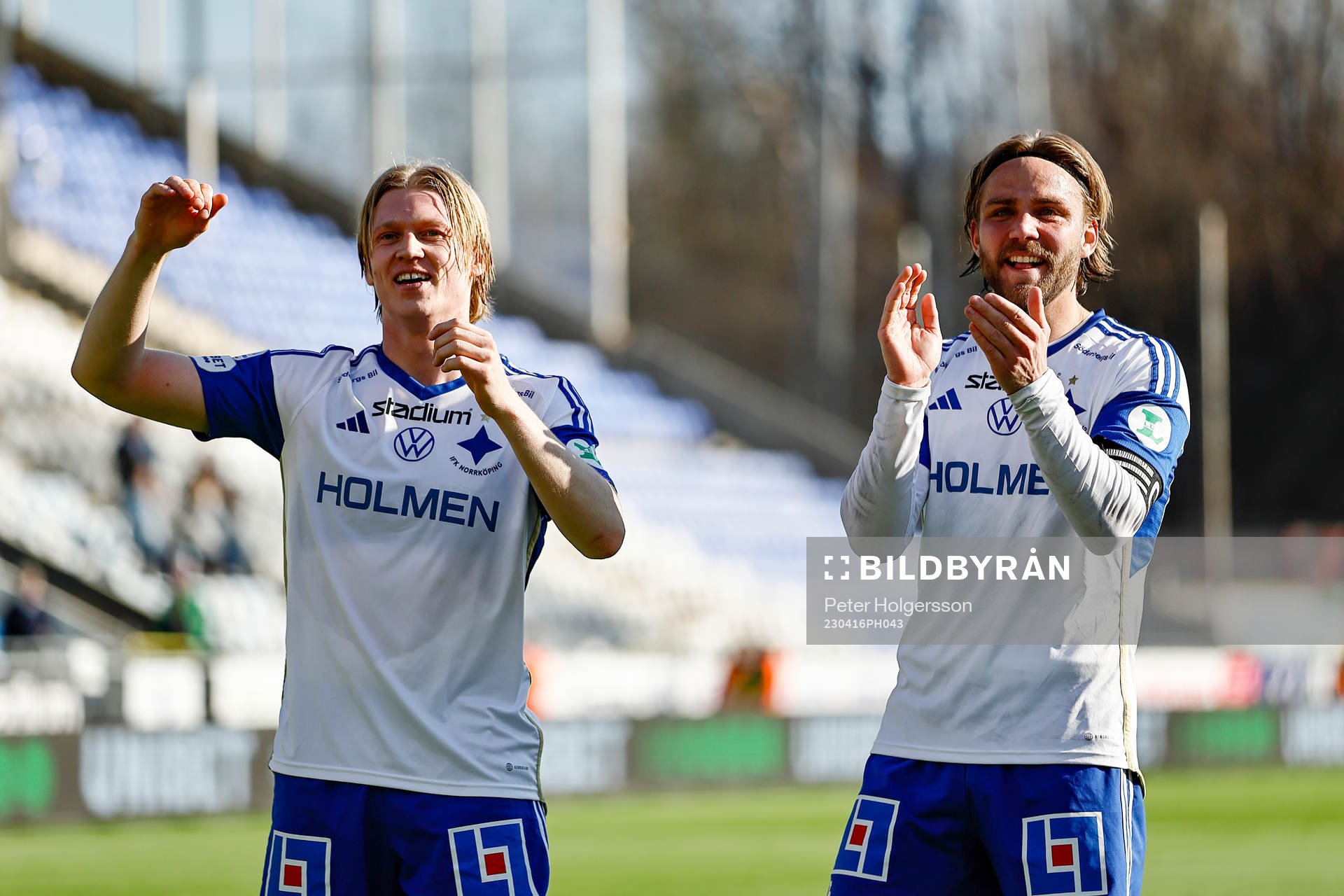 IFK Norrköpings Daniel Fritz Eid och Christoffer Nyman