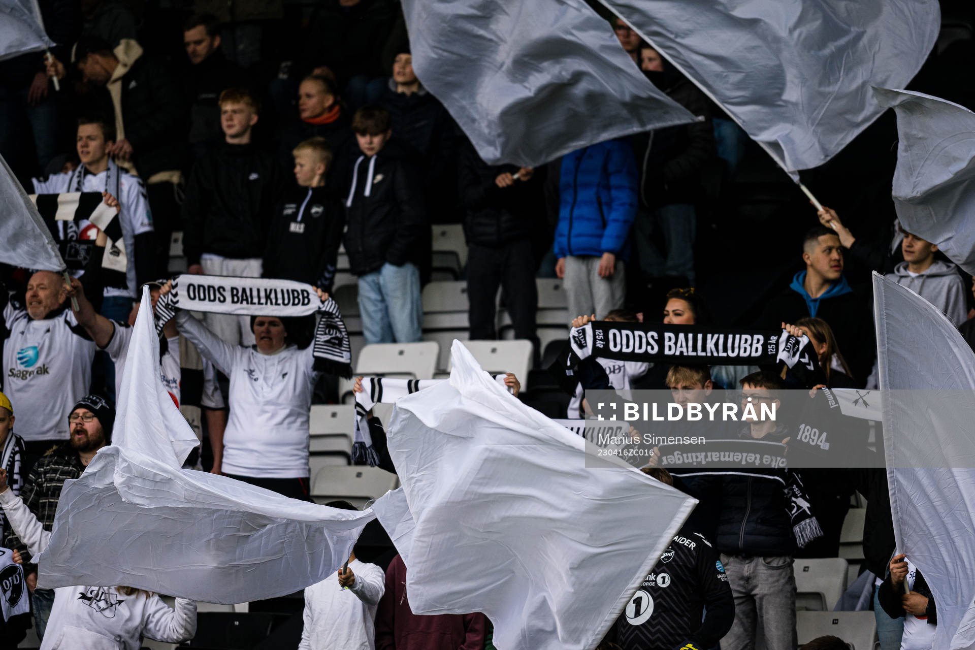 Spectators in the stands