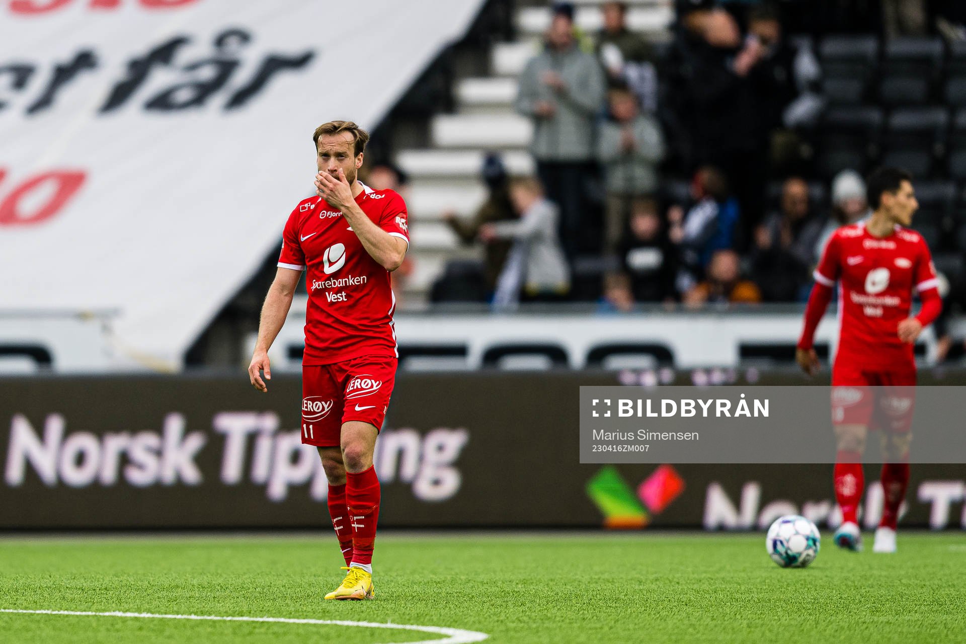 Bård Finne of Brann looks dejected
