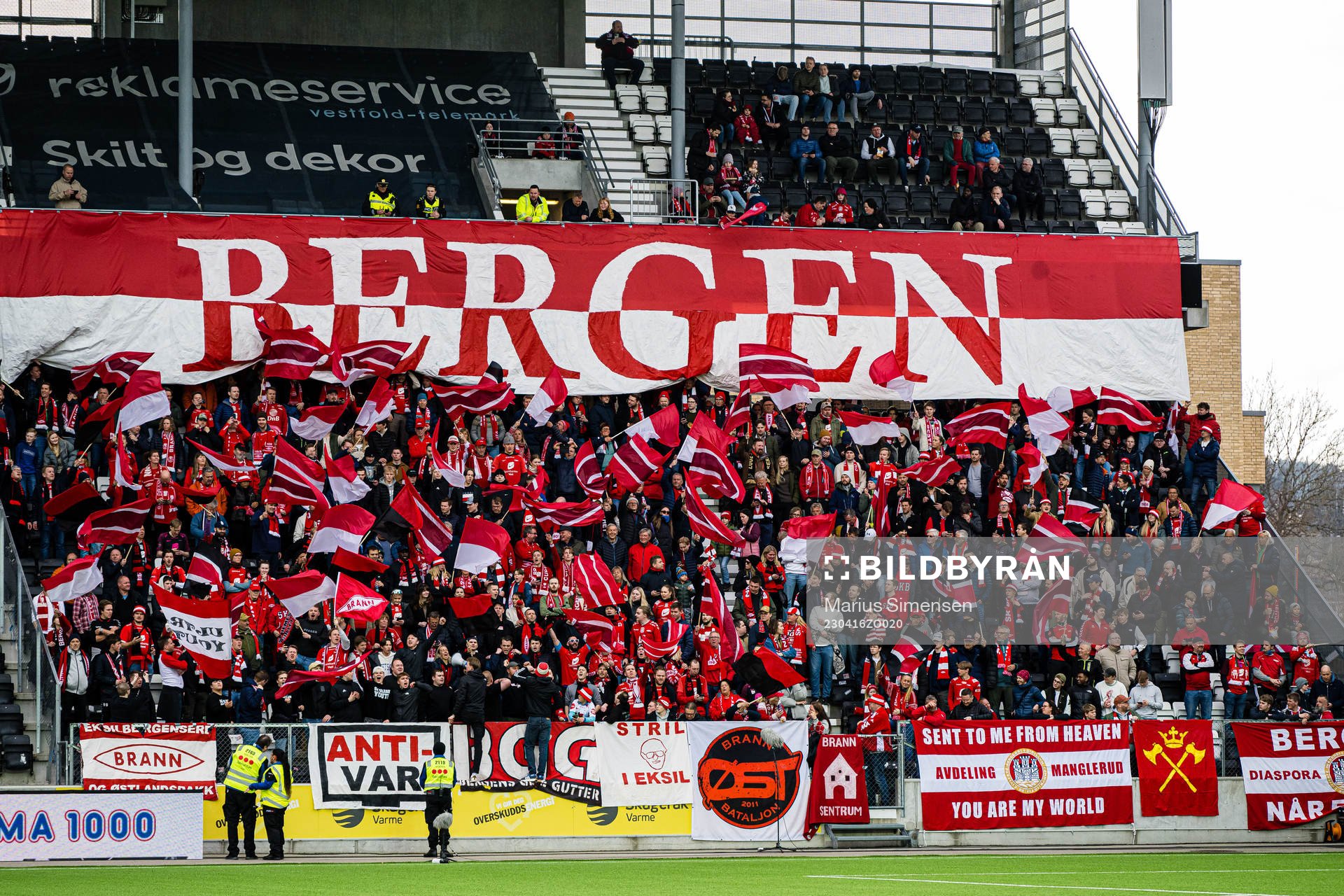 Spectators in the stands