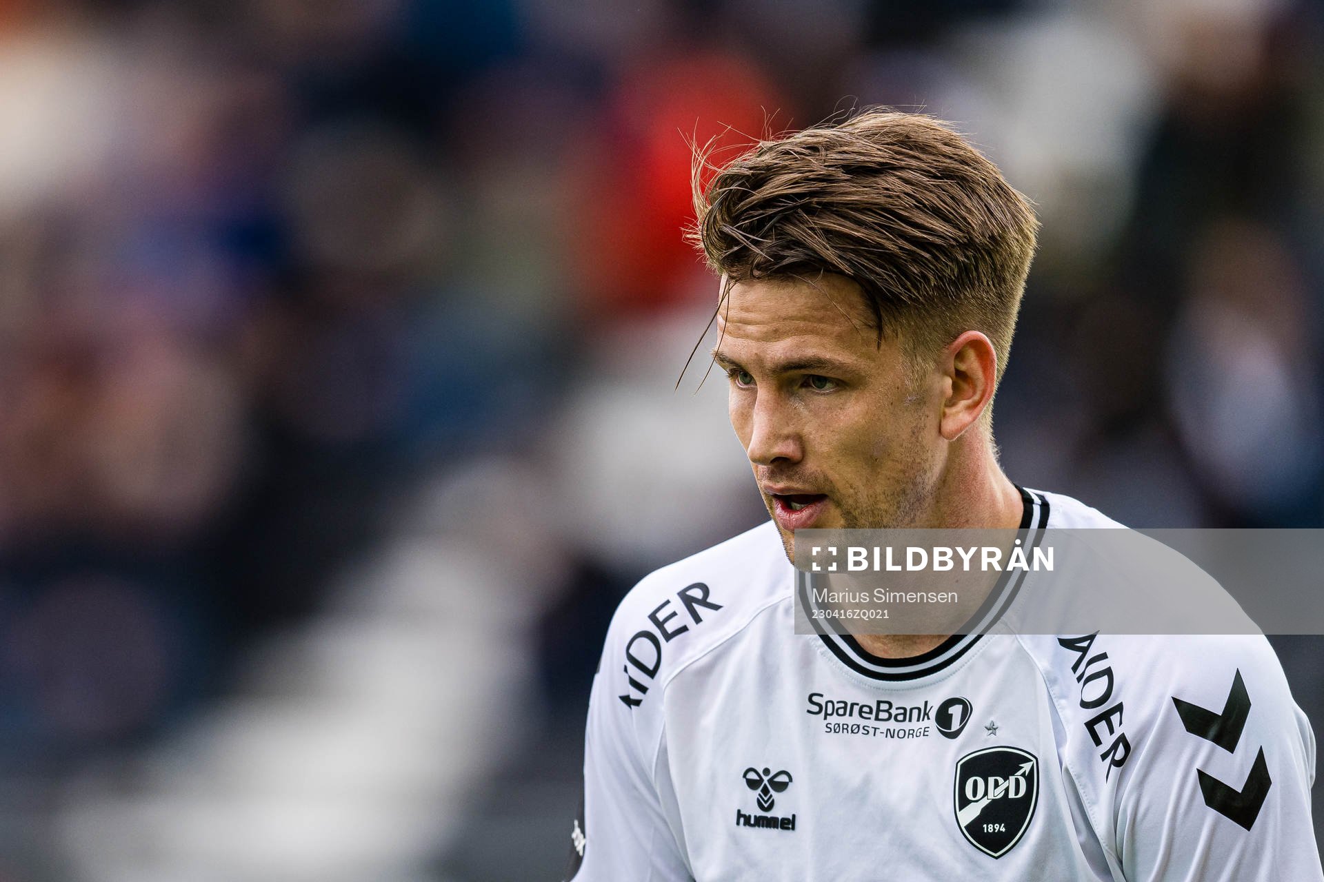 Ole Erik Midtskogen of Odd during the Eliteserien match between Odd and Brann on April 16, 2023 in Skien.
