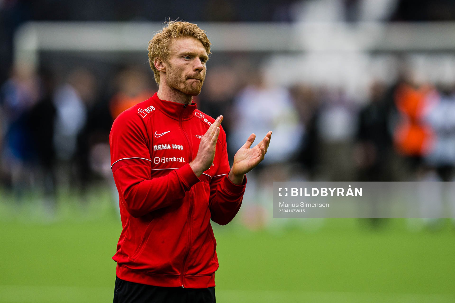 Sivert Heltne Nilsen of Brann looks dejected