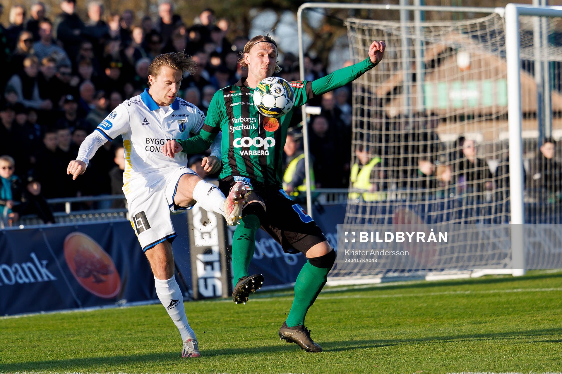 Sirius Melker Heier och Varbergs Hampus Zackrisson