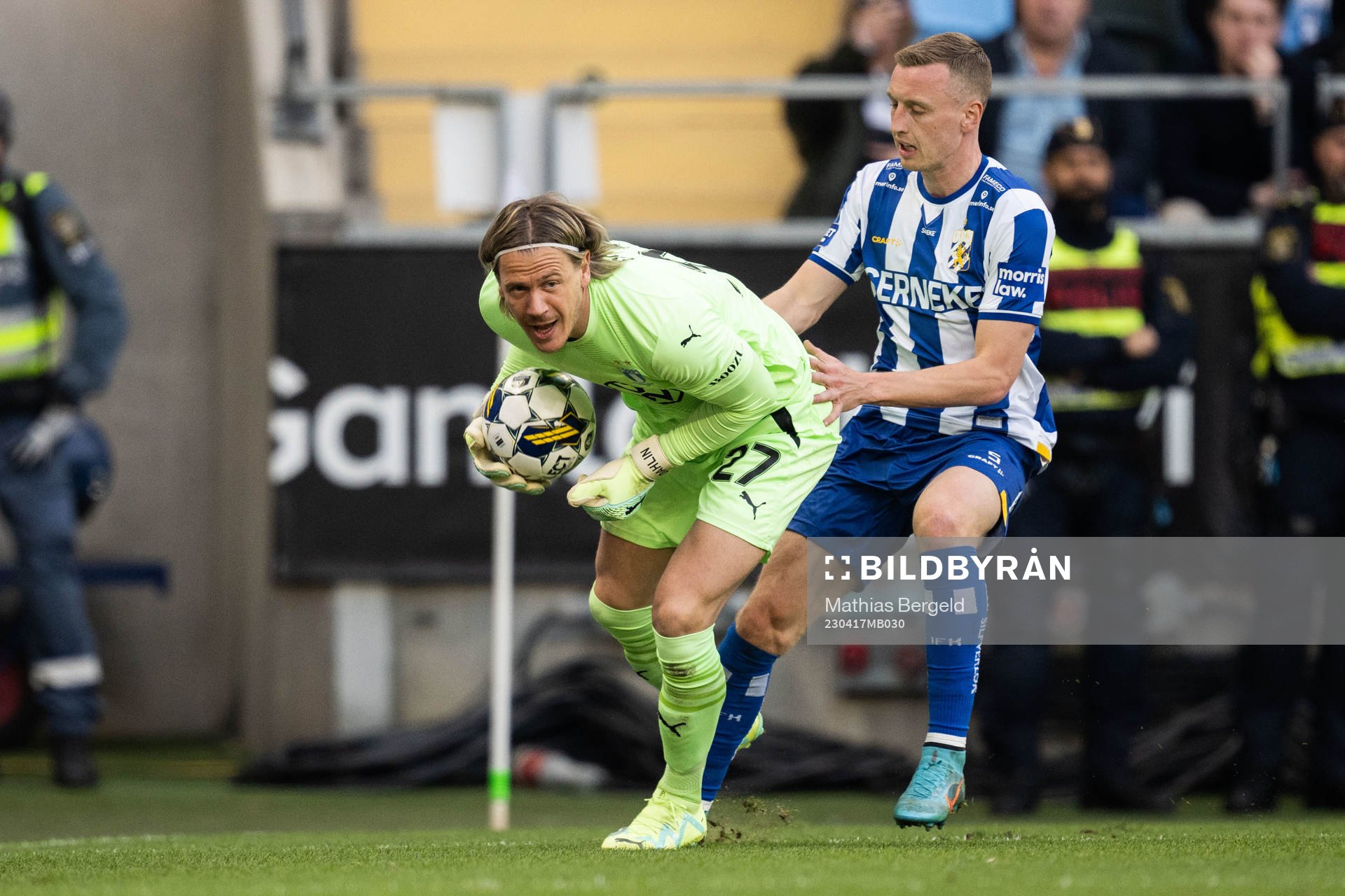 Malmö FFs målvakt Johan Dahlin och IFK Göteborgs