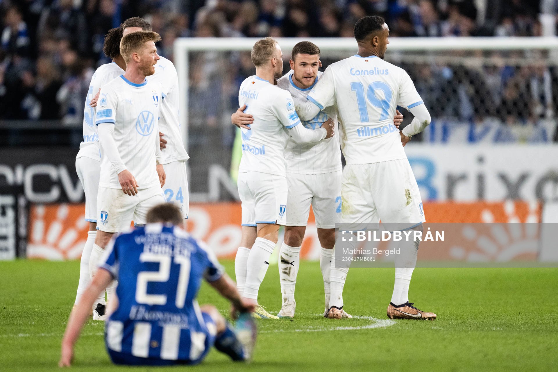 Malmö FFs Anders Christiansen, Gabriel Busanello och Oscar